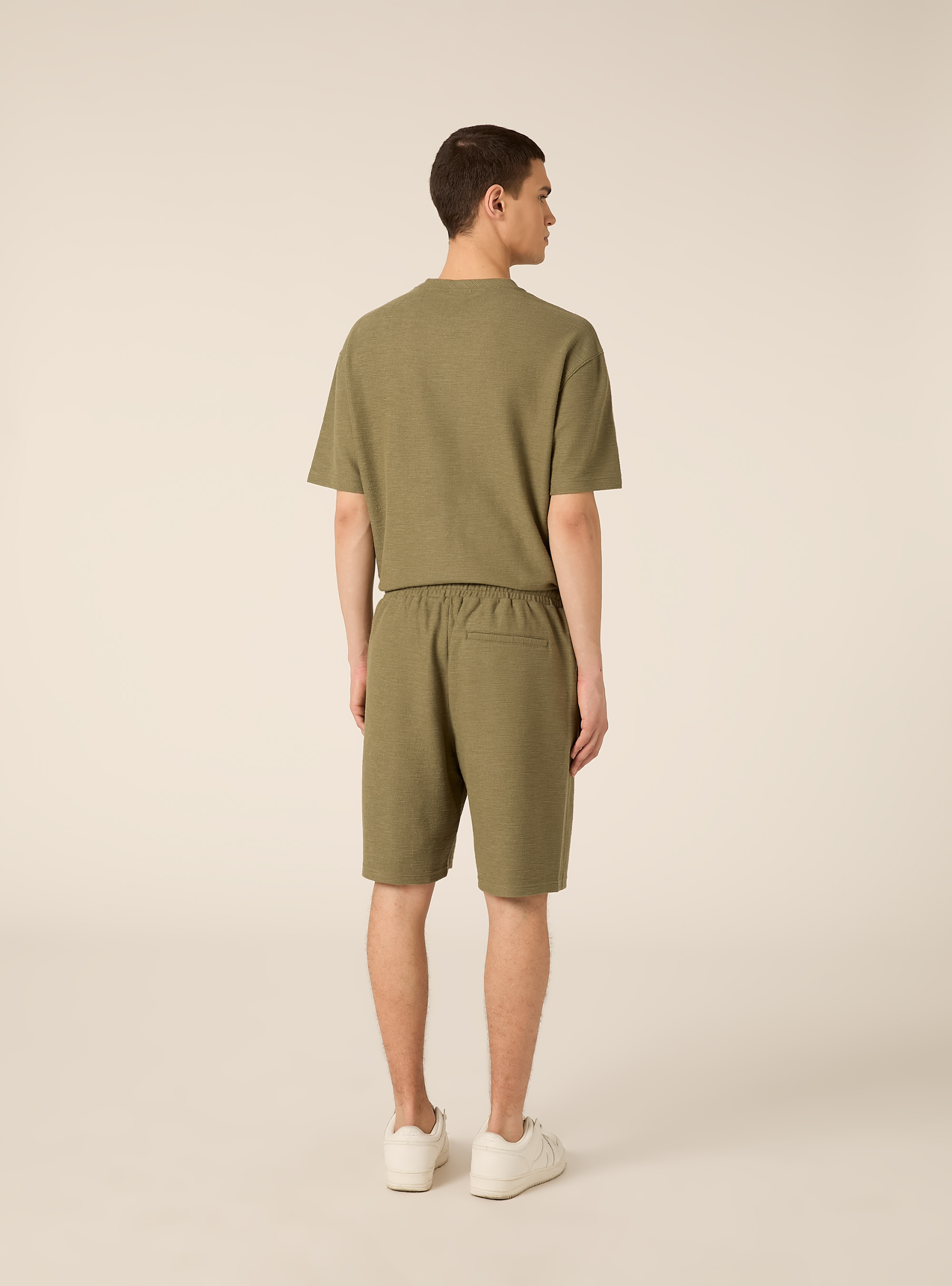 Bermuda en coton textur&eacute;, KY2 KAKY MEDIUM