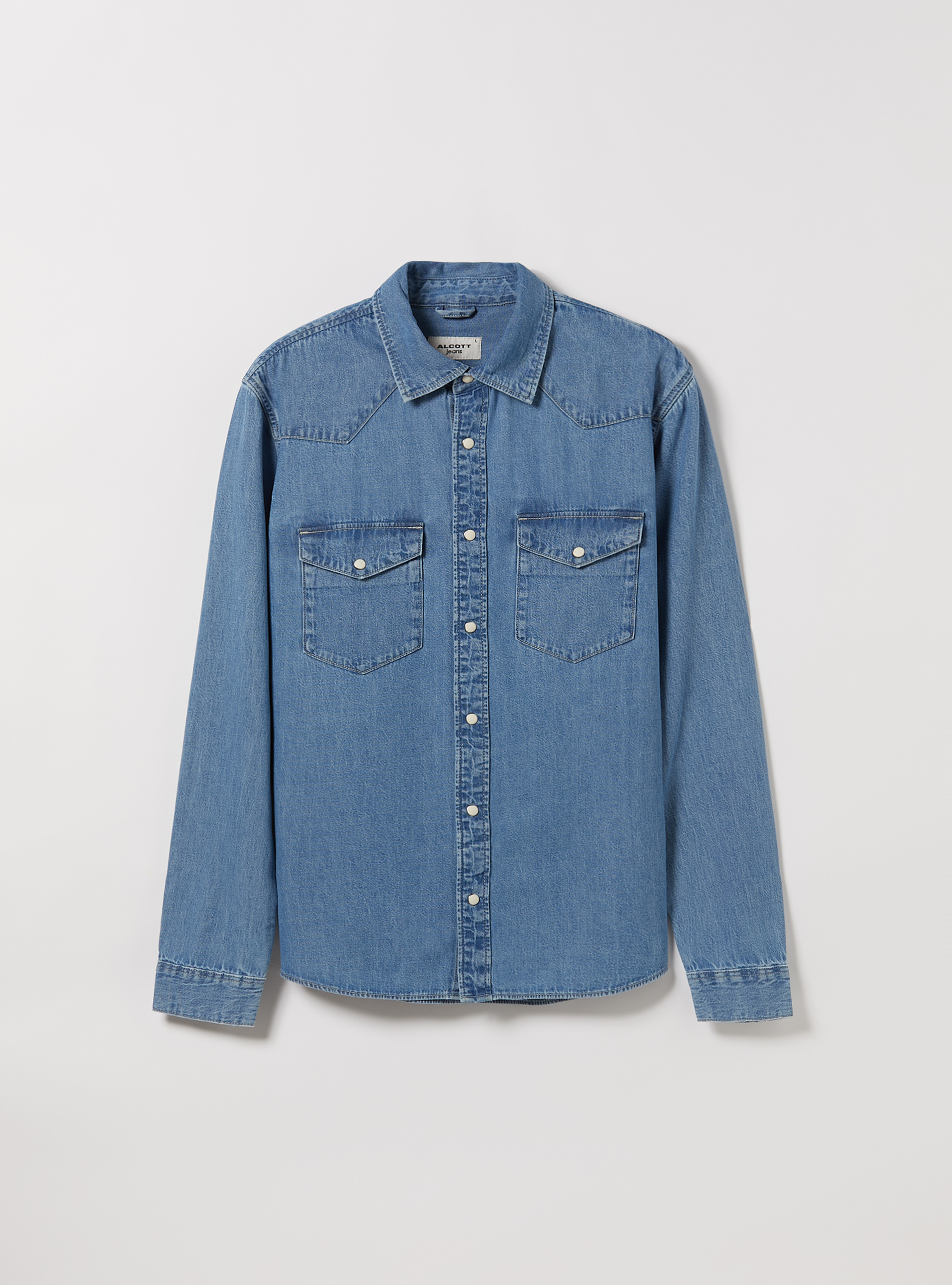 Camicia in denim, D005 LIGHT BLUE