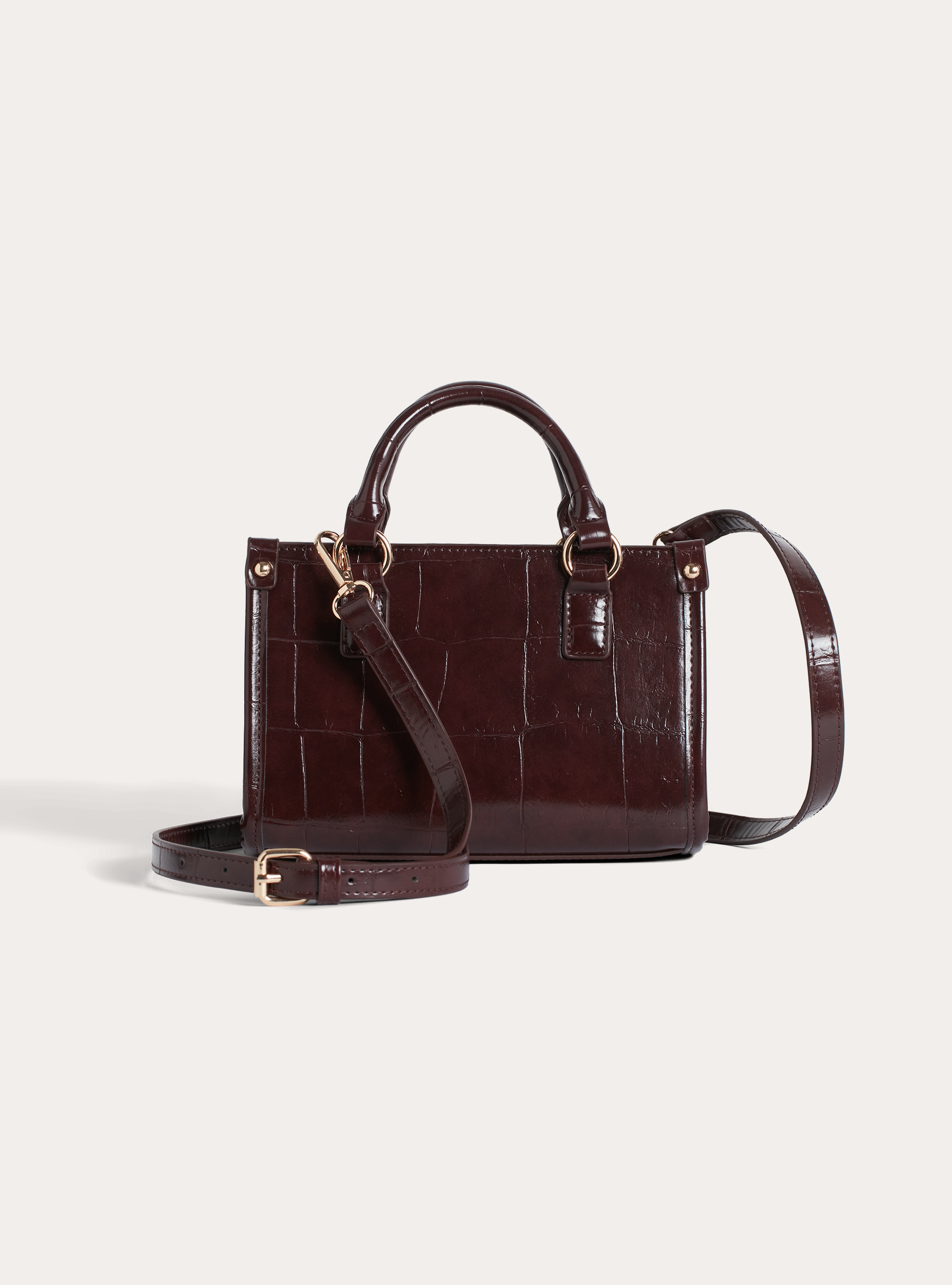 Mini bolso tote, BO1 BORDEAUX DARK