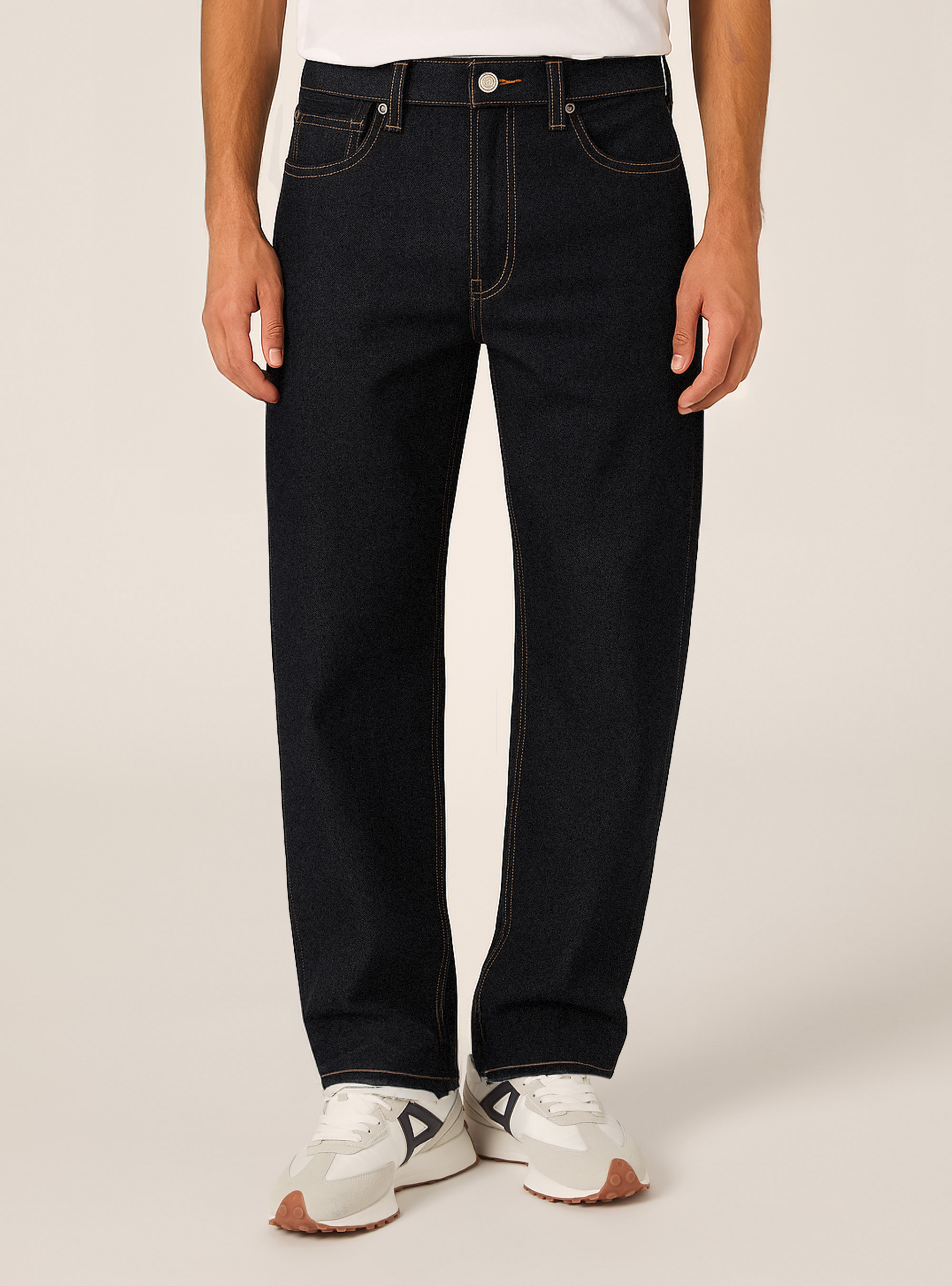 Jeans coupe fusel&eacute;e, D001 DEEP BLUE
