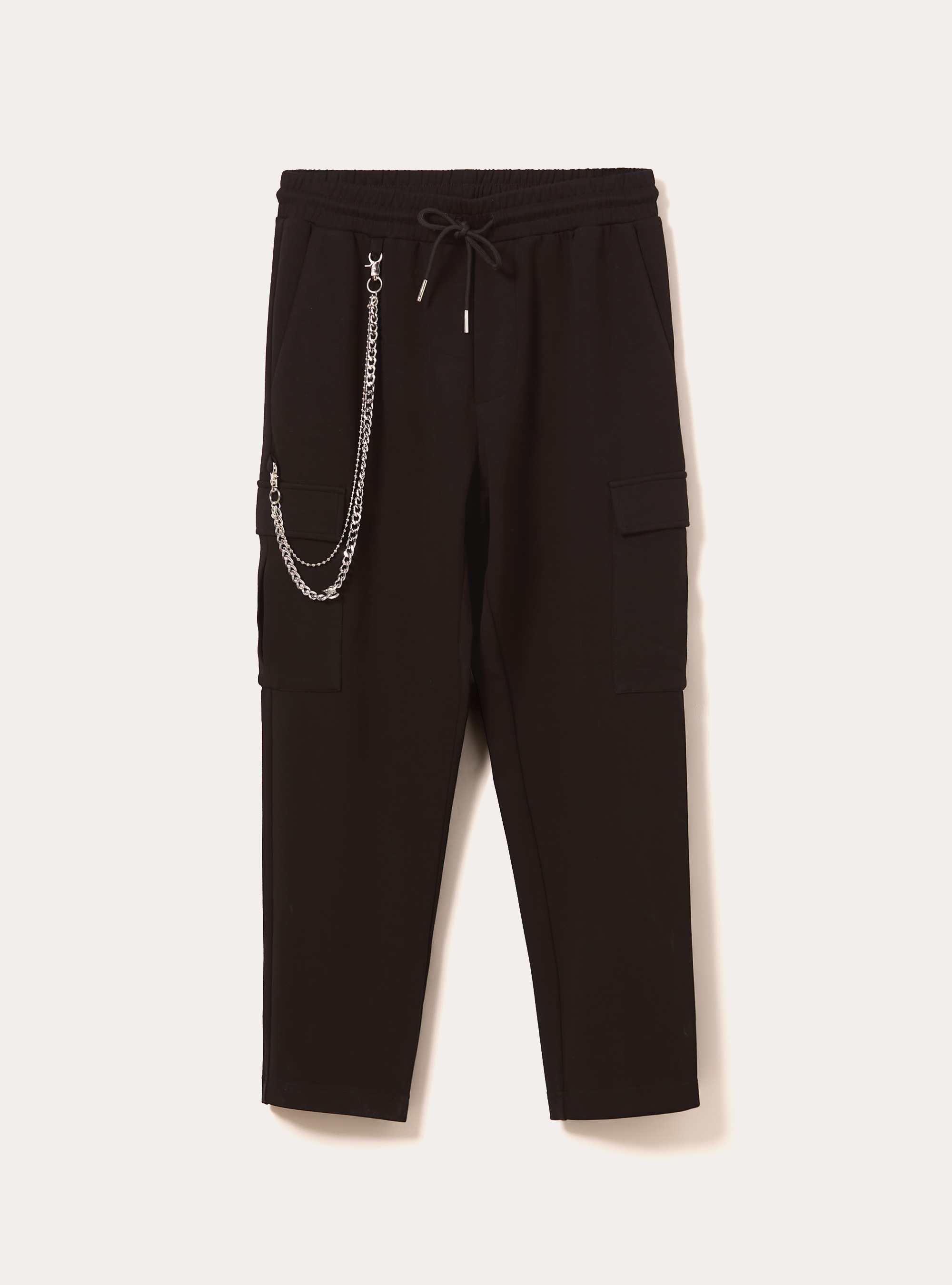 Pantalon jogger cargo soft touch, BK1 BLACK