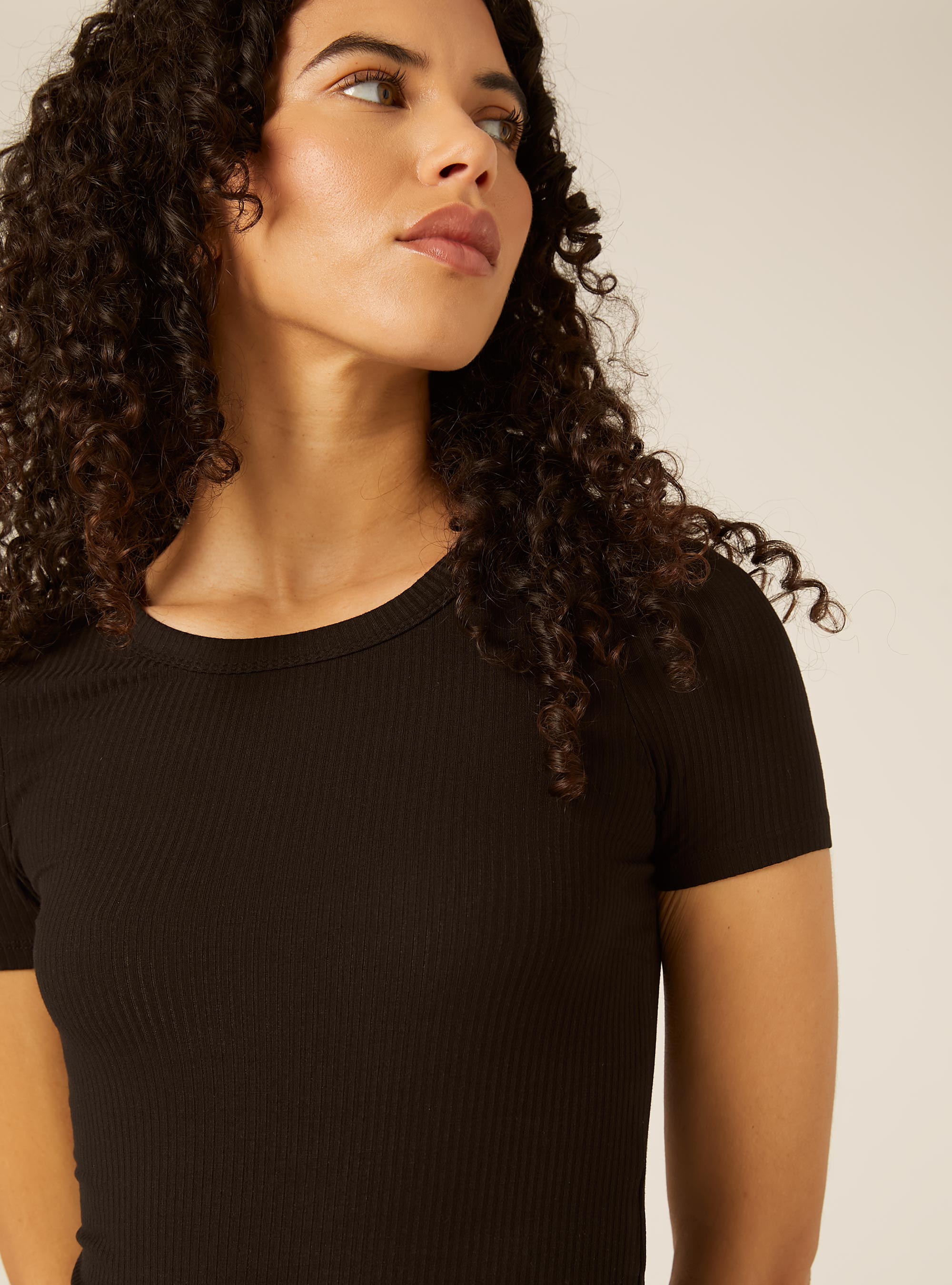 Body de Manga Corta de Canal&eacute;, BK1 BLACK
