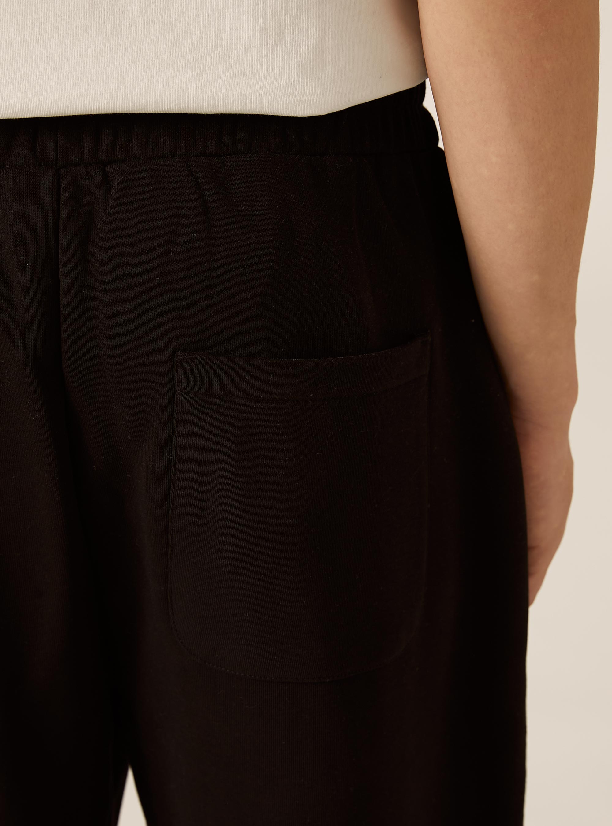 Pantalon ample l&eacute;ger en molleton, BK1 BLACK
