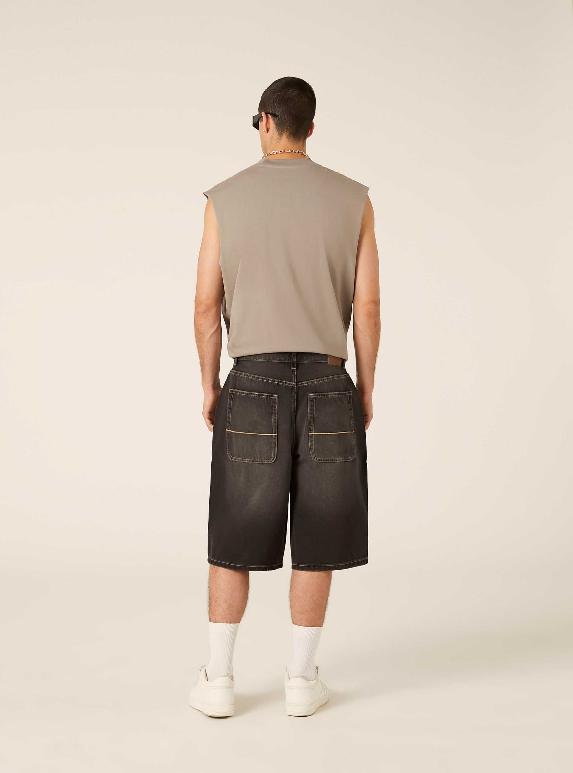 Jorts Vaqueros Loose Fit, D000 BLACK