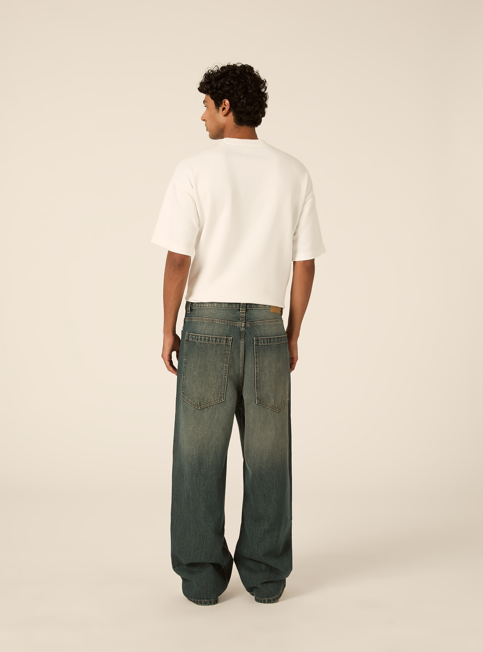 Jeans baggy fit, D100 BLUE DARK OVERDYE