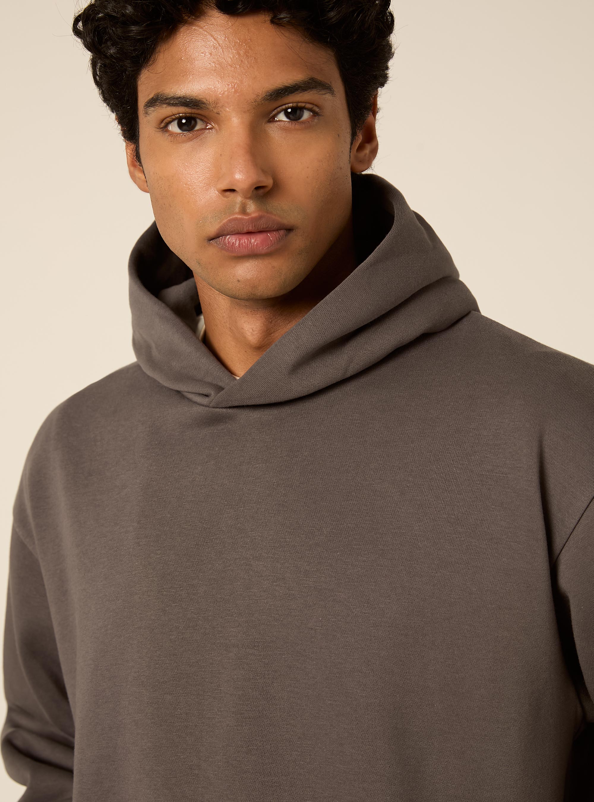 Boxy fit kapuzenpullover, GY1 GREY DARK