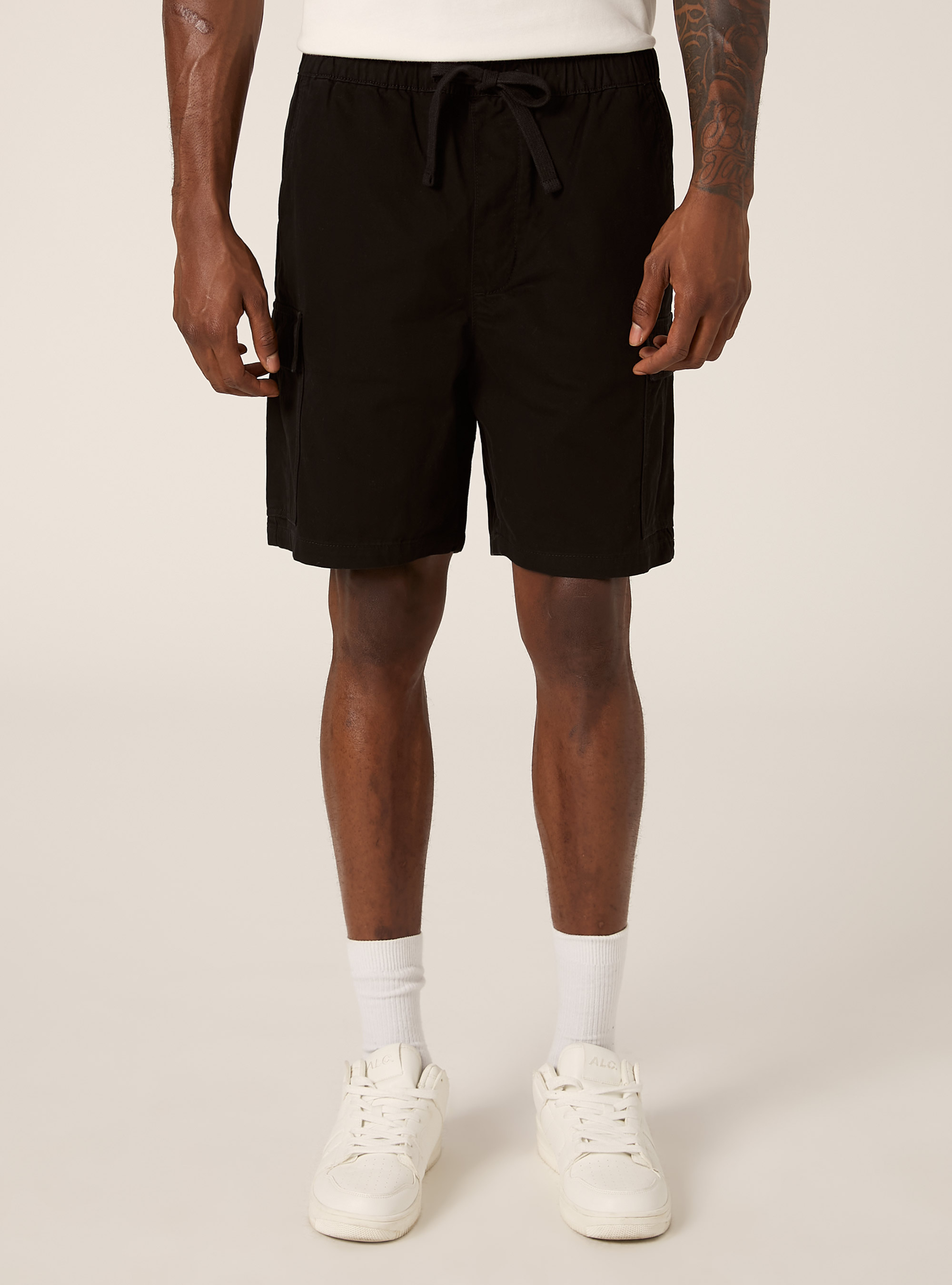 Bermuda cargo en serg&eacute; coul&eacute;, BK1 BLACK