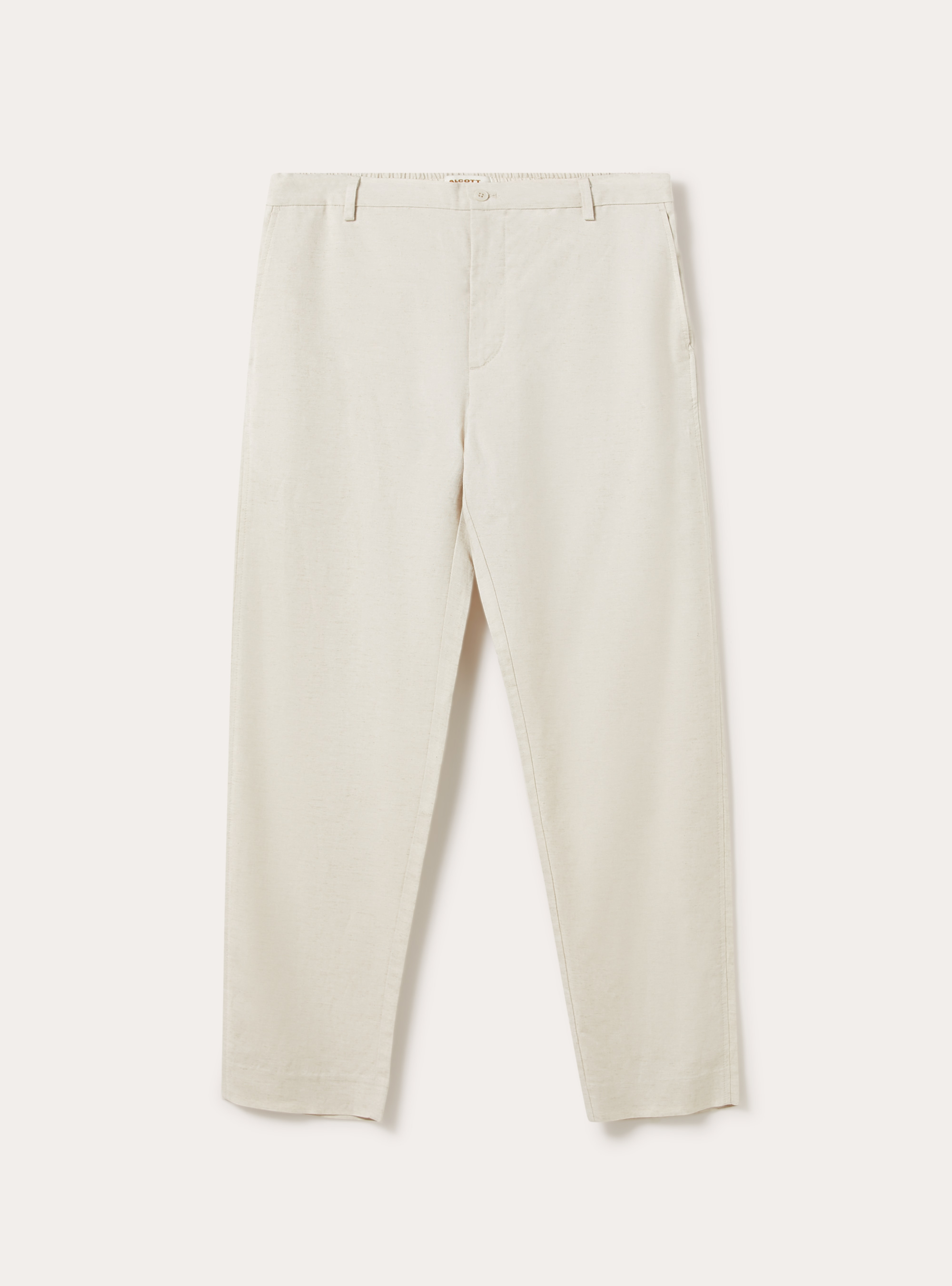 Linen blend chino trousers, MBG3 BEIGE MEL LIGHT