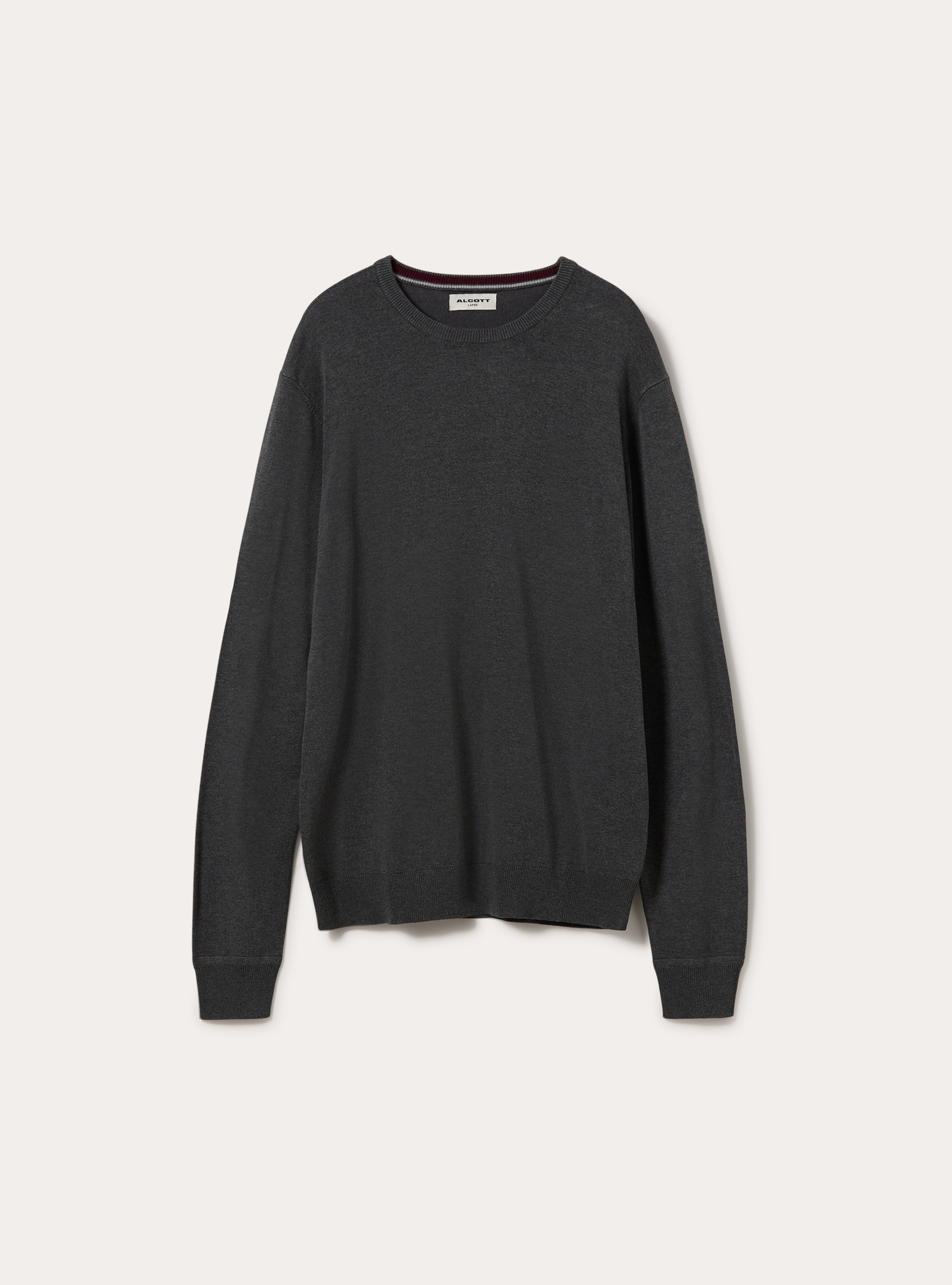 Rundhals-pullover aus Lenzing Ecovero viskose, MGY1 GREY MEL DARK