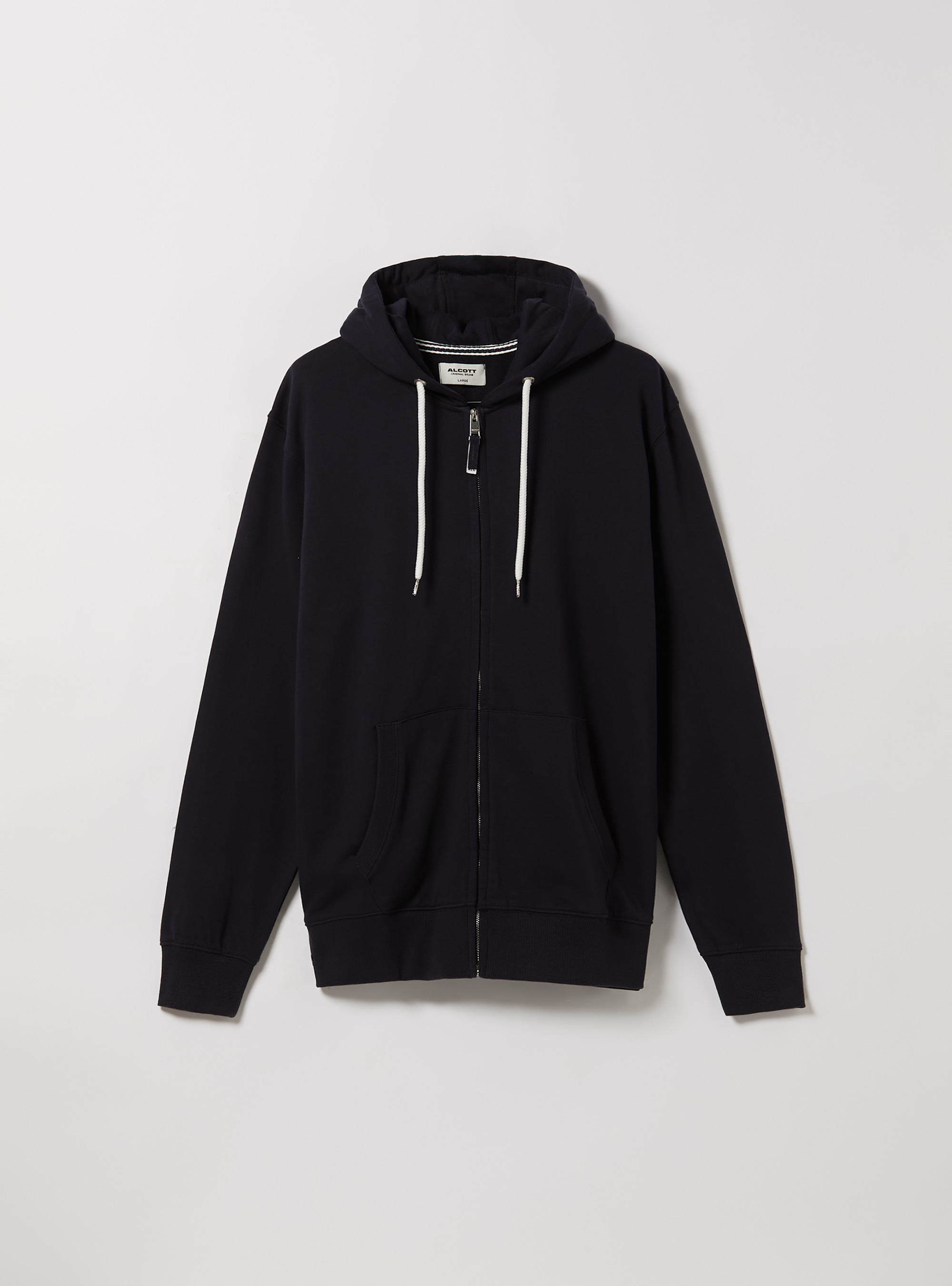Zip et sweat &agrave; capuche en coton, NA1 NAVY DARK