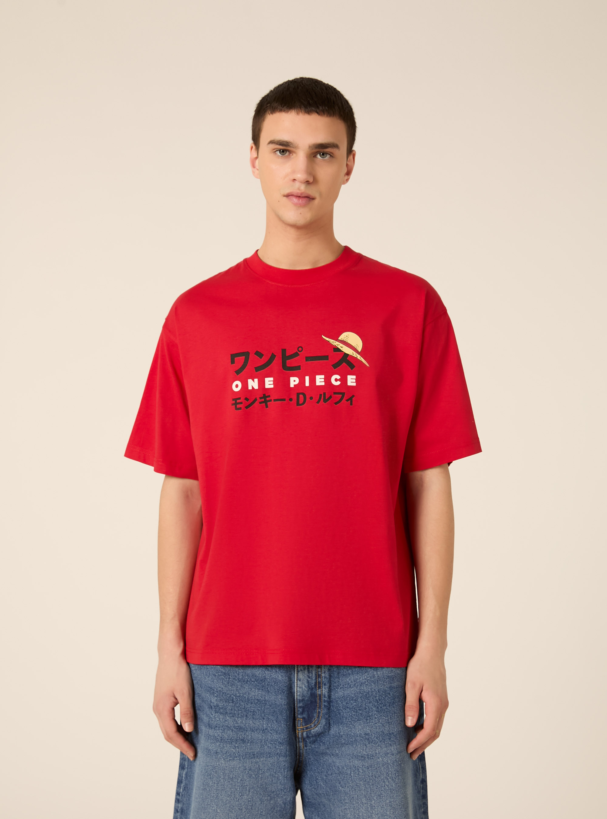 Camiseta de corte recto One Piece / Alcott, RD2 RED MEDIUM