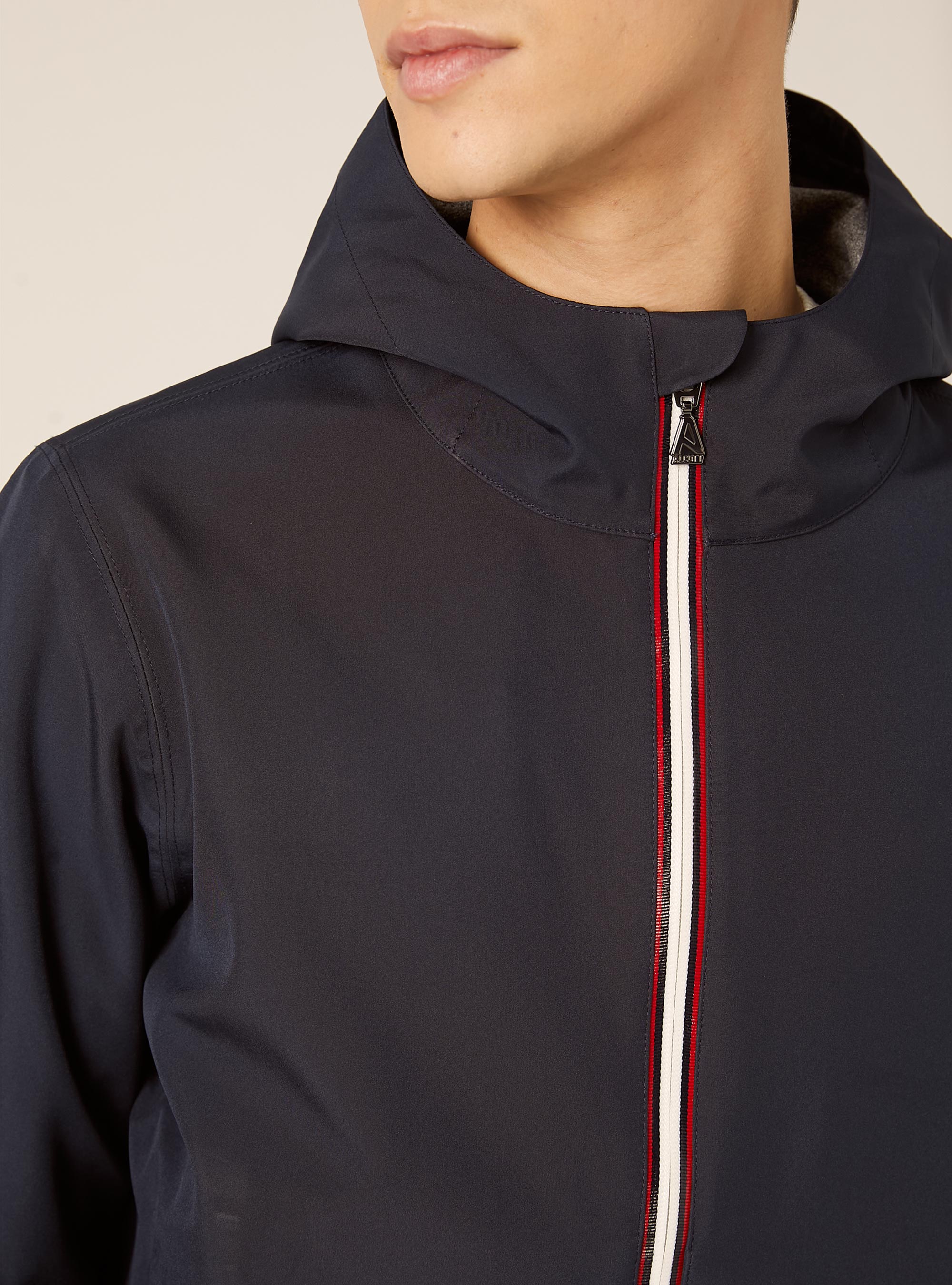 Technical windproof jacket with hood, NA1 NAVY DARK