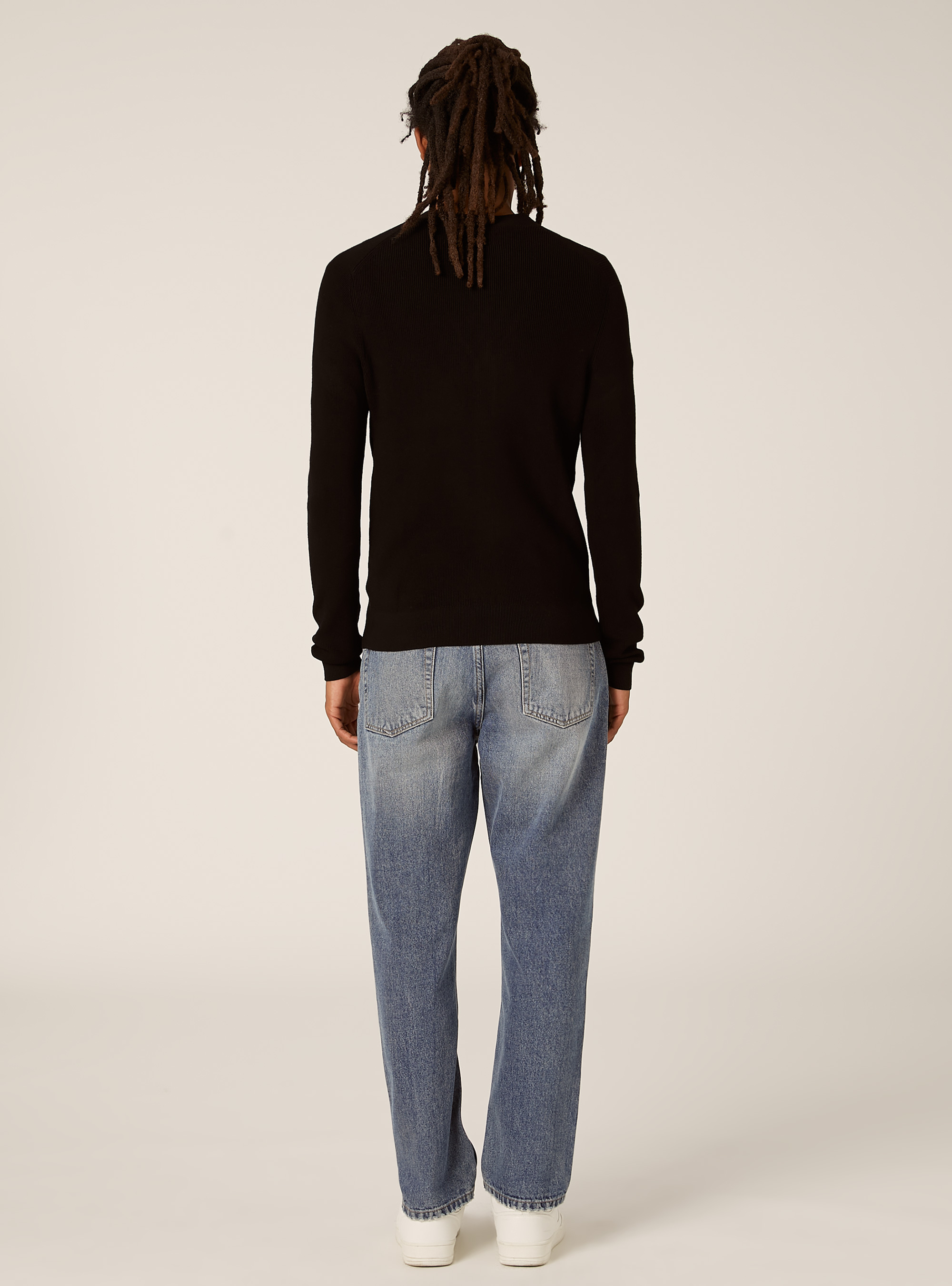 Cardigan l&eacute;ger en maille anglaise, BK1 BLACK