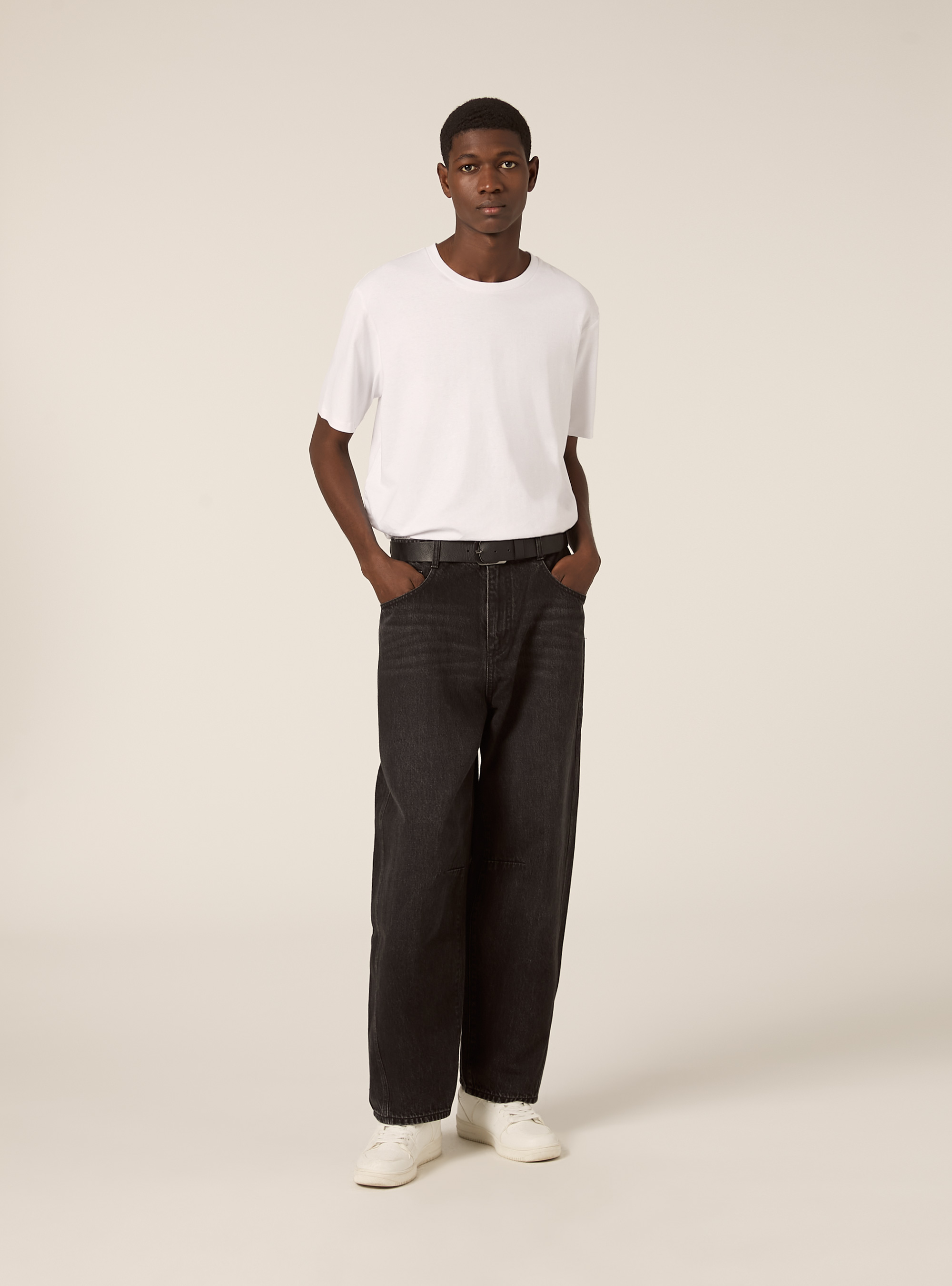 Jeans coupe ballon, D000 BLACK