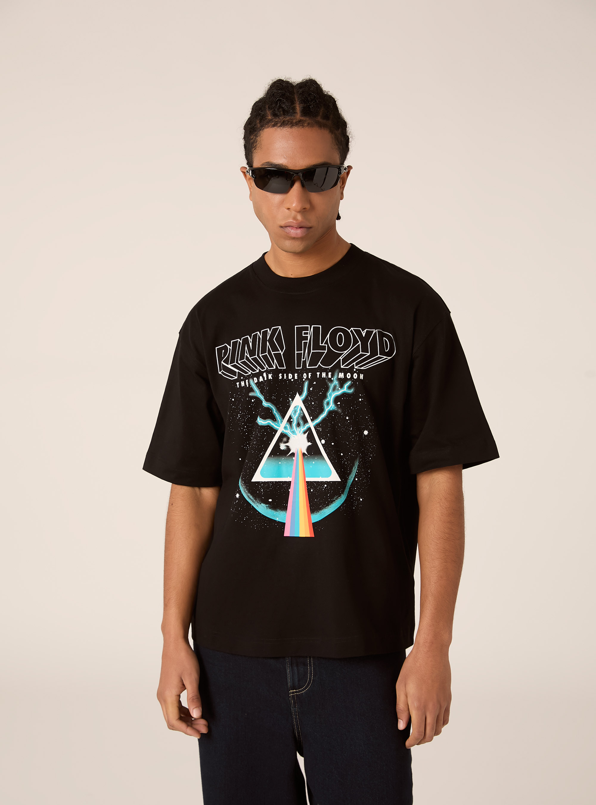 Camiseta boxy fit Pink Floyd / Alcott, BK1 BLACK