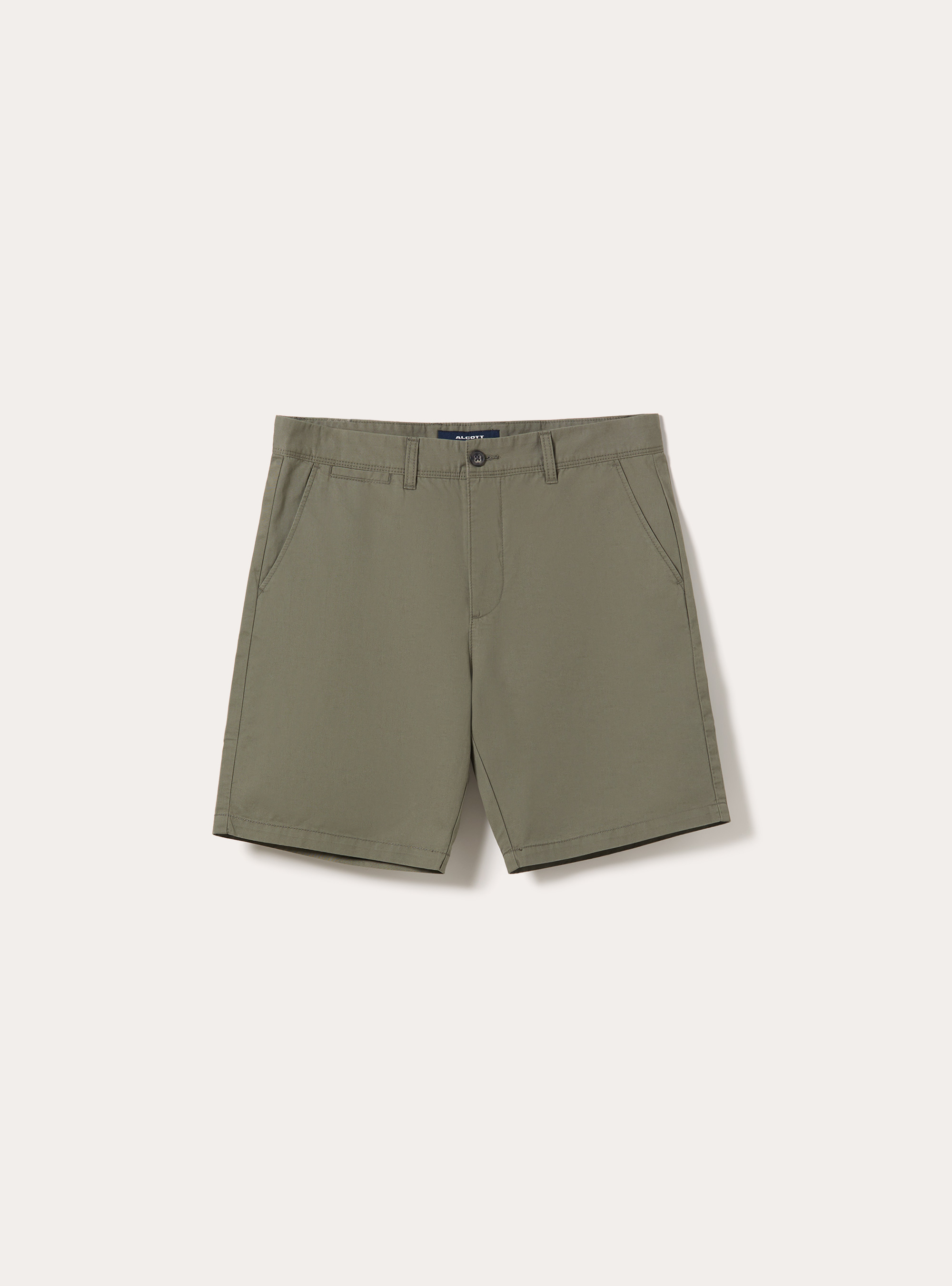 Bermudas de sarga de ajuste liso, KY1 KAKY DARK