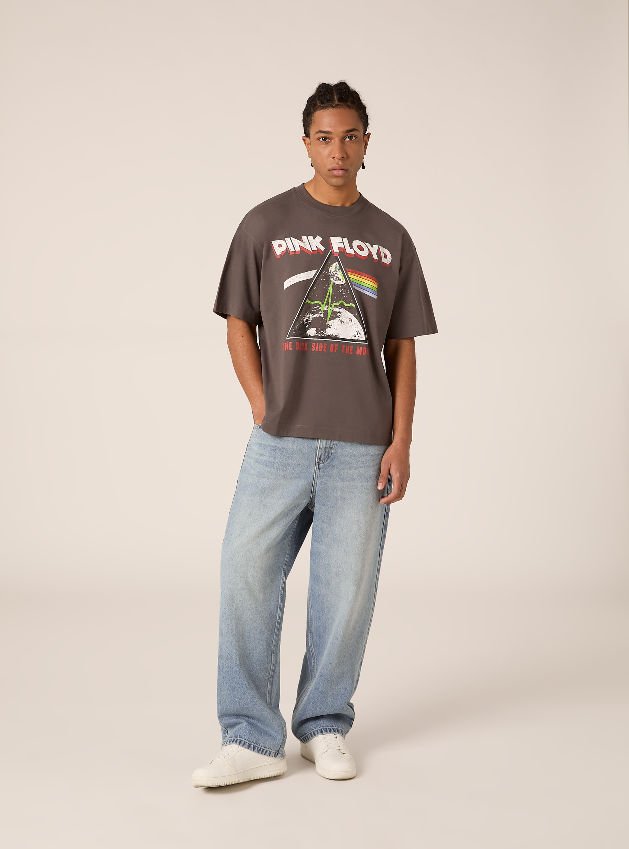 Camiseta boxy fit Pink Floyd / Alcott, GY1 GREY DARK