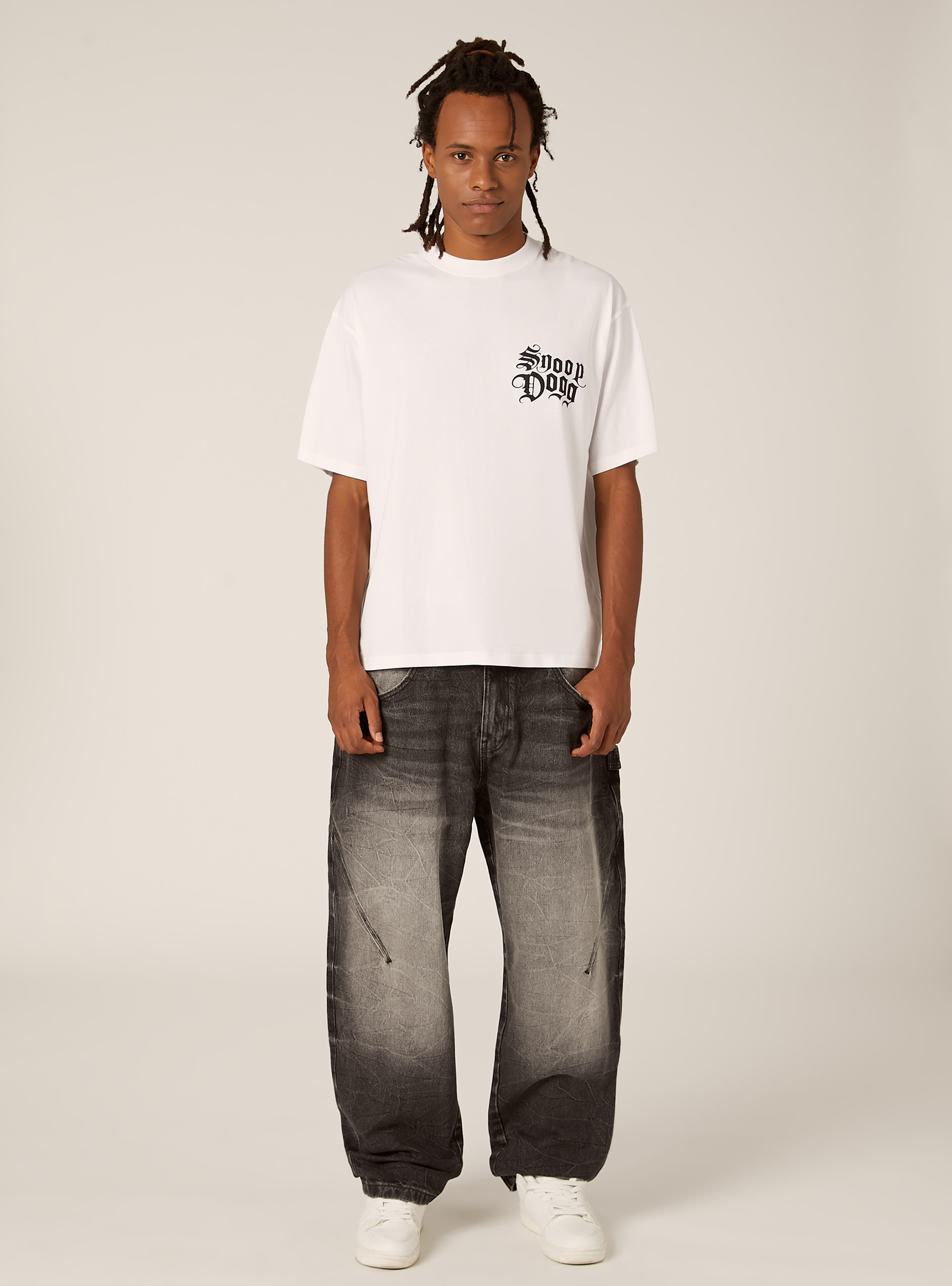 T-shirt coupe carr&eacute;e Snoop Dogg / Alcott, WH3 WHITE