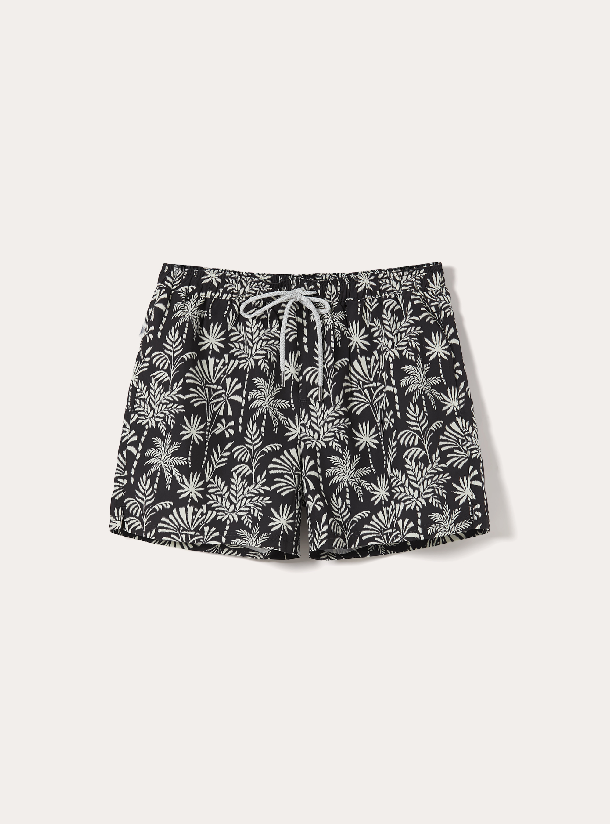 Badeshorts mit Palmen-Print, BK1 BLACK