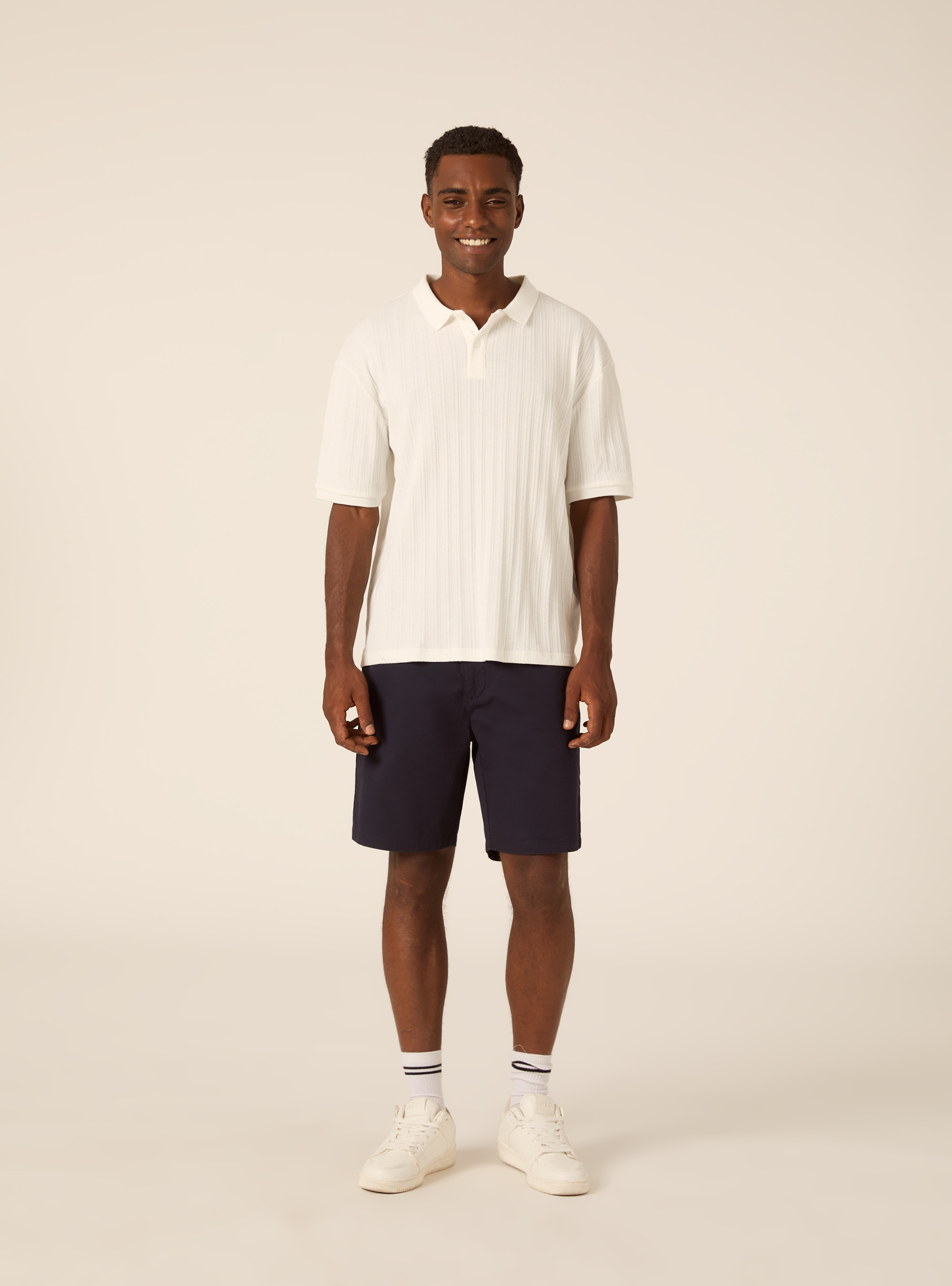 Polo de Jersey Estructurado Regular Fit, WH2 WHITE