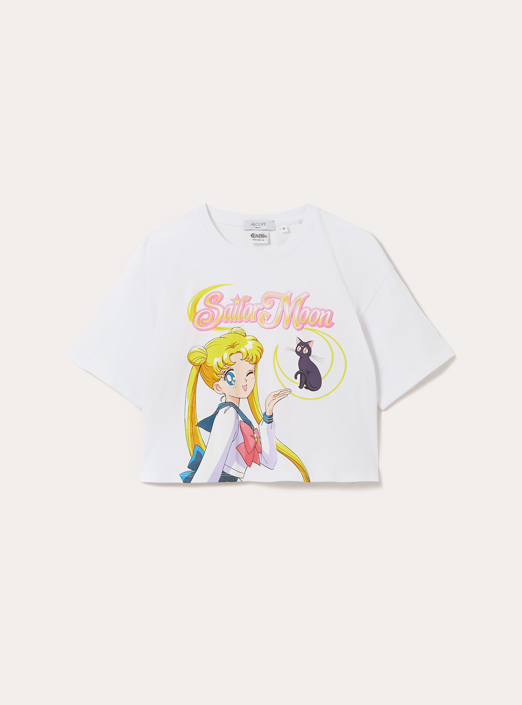 Sailor Moon / Alcott Kurzarm-T-Shirt, WH3 WHITE