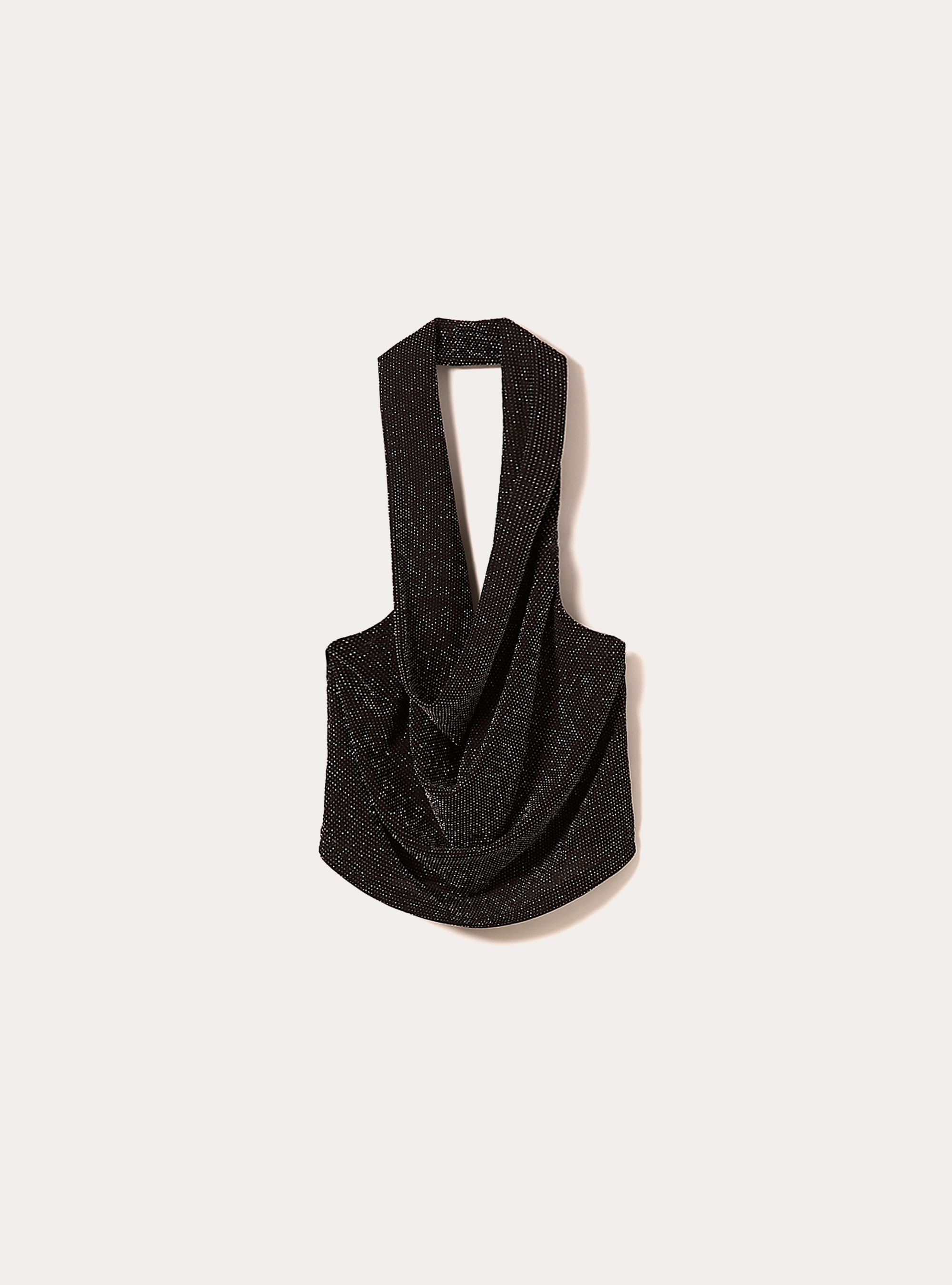 Halter top avec strass, BK1 BLACK