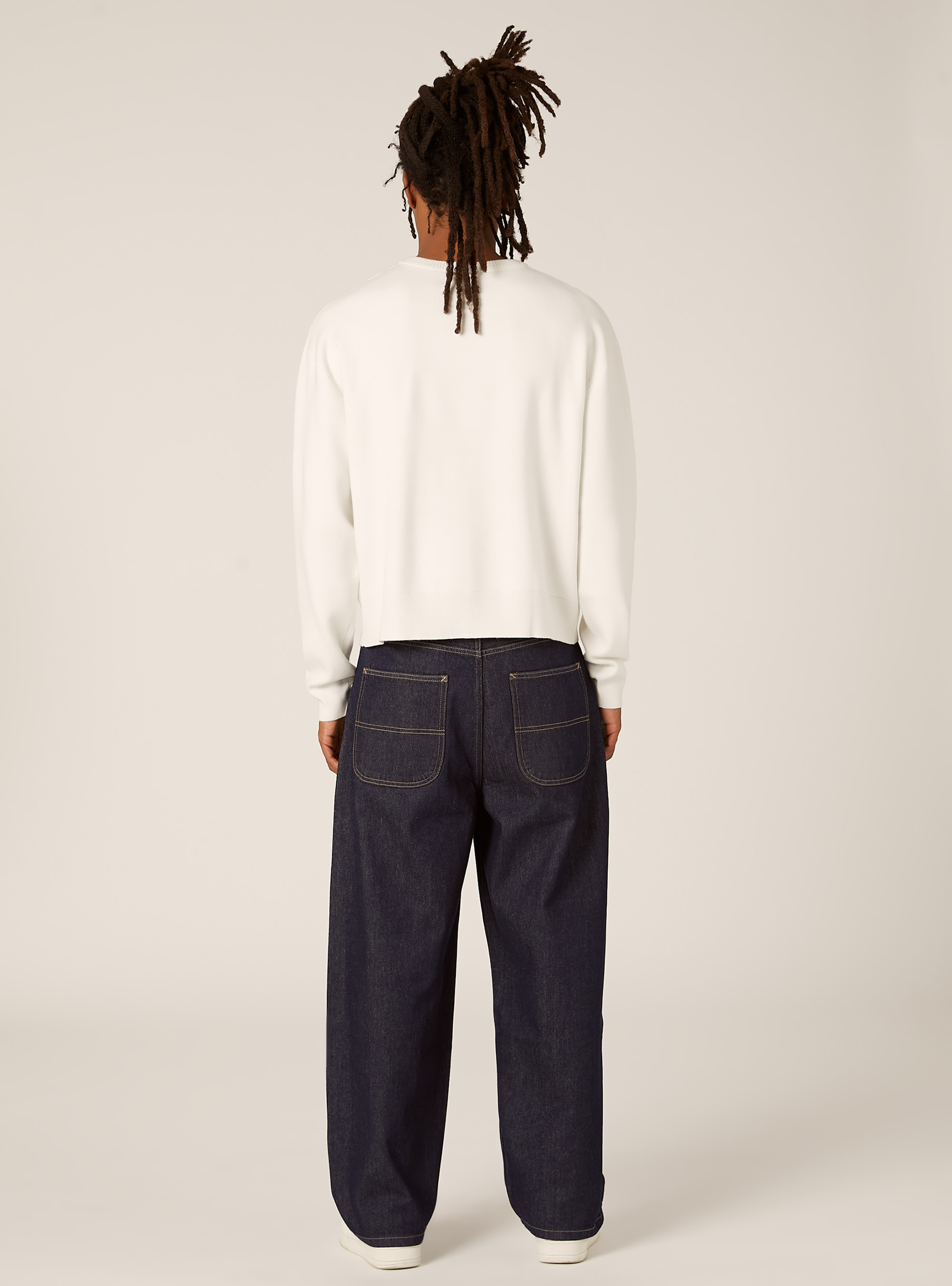 Pull-over doux coupe carr&eacute;e, WH2 WHITE