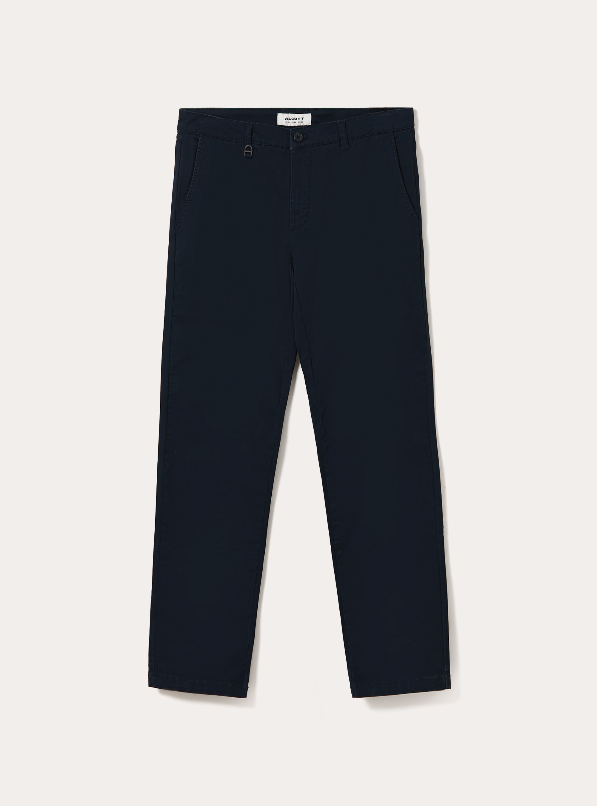 Pantalon chino stretch en serg&eacute; coupe skinny, BL1 BLUE DARK