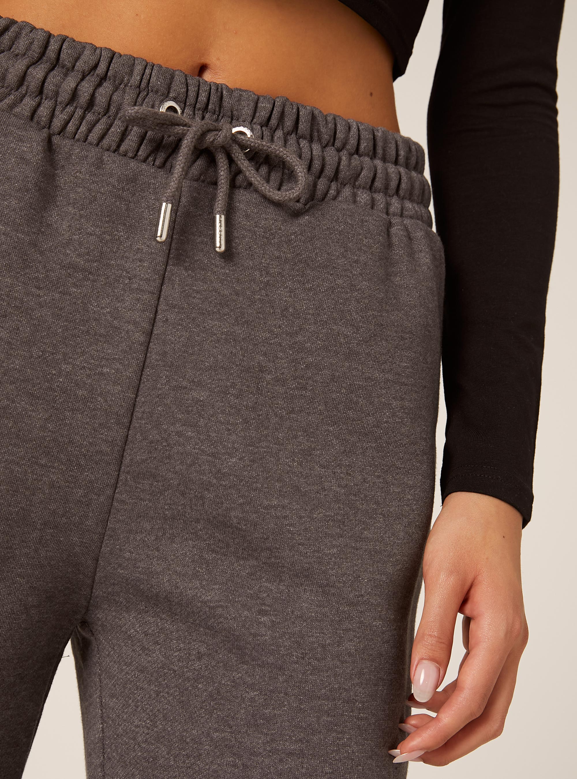 Pantalon jogger en molleton, MGY1 GREY MEL DARK