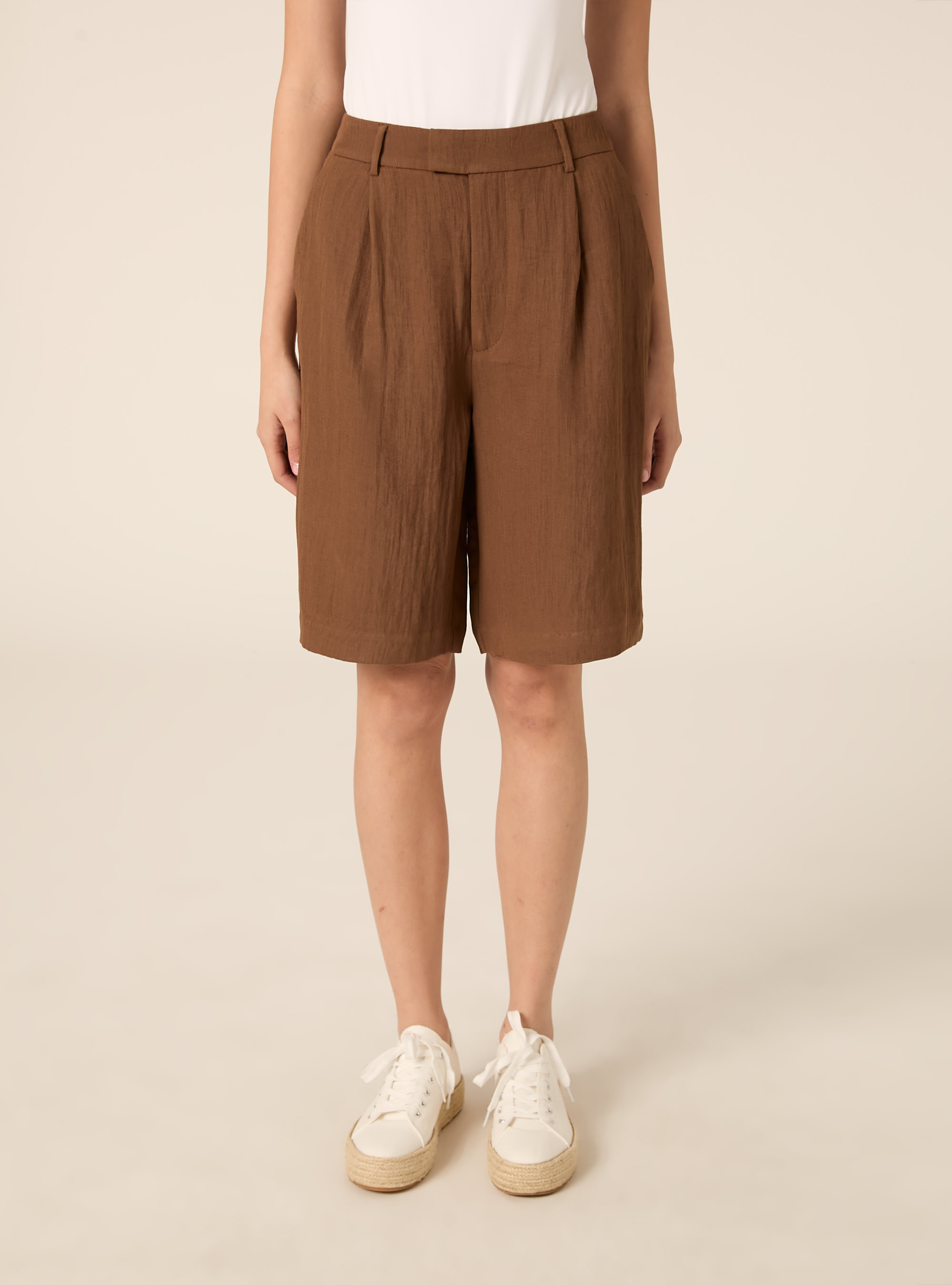 Bermudashorts aus Twill, BR2 BROWN MEDIUM