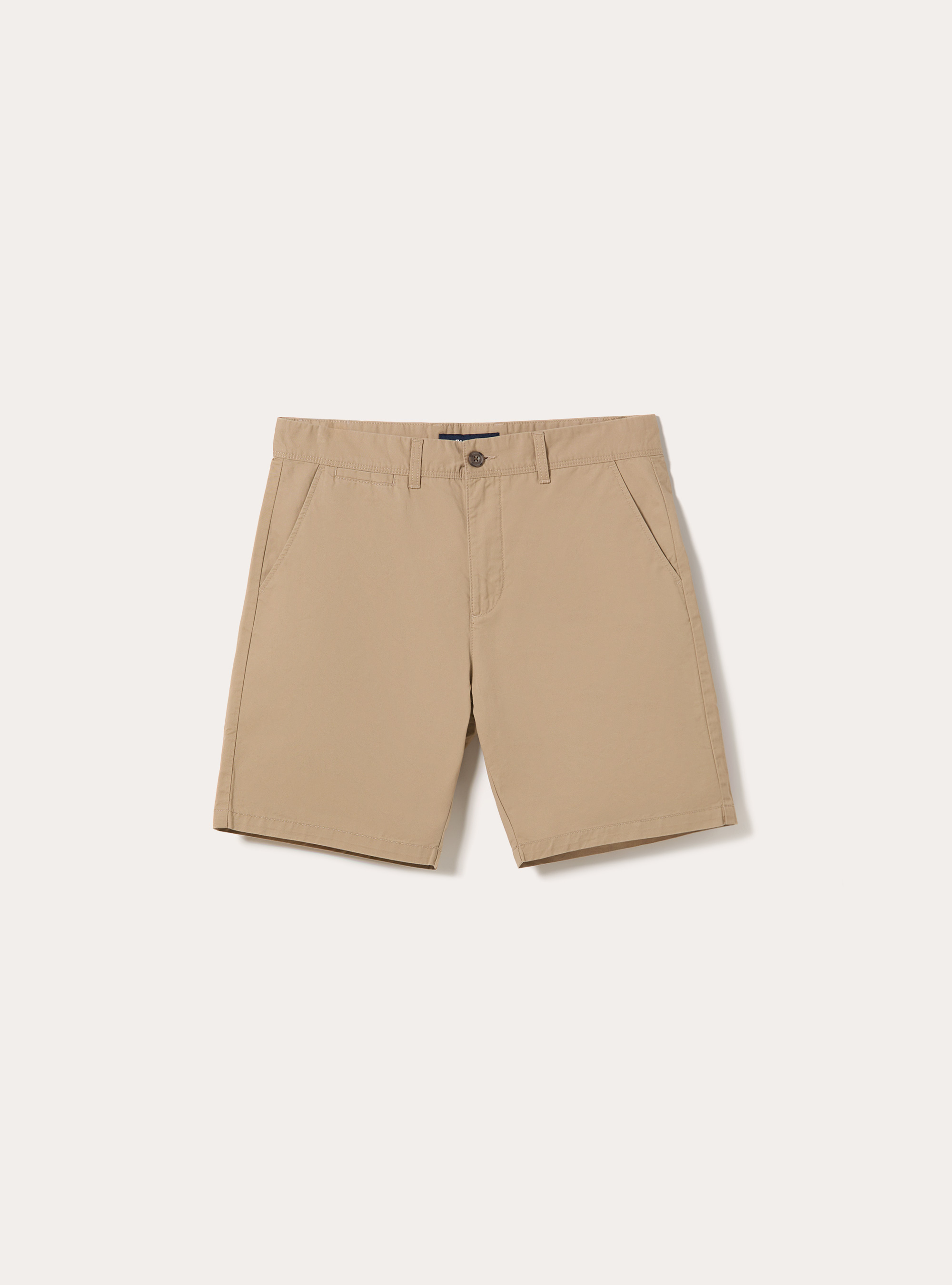 Bermuda in twill in tinta unita, BEIGE MEDIO