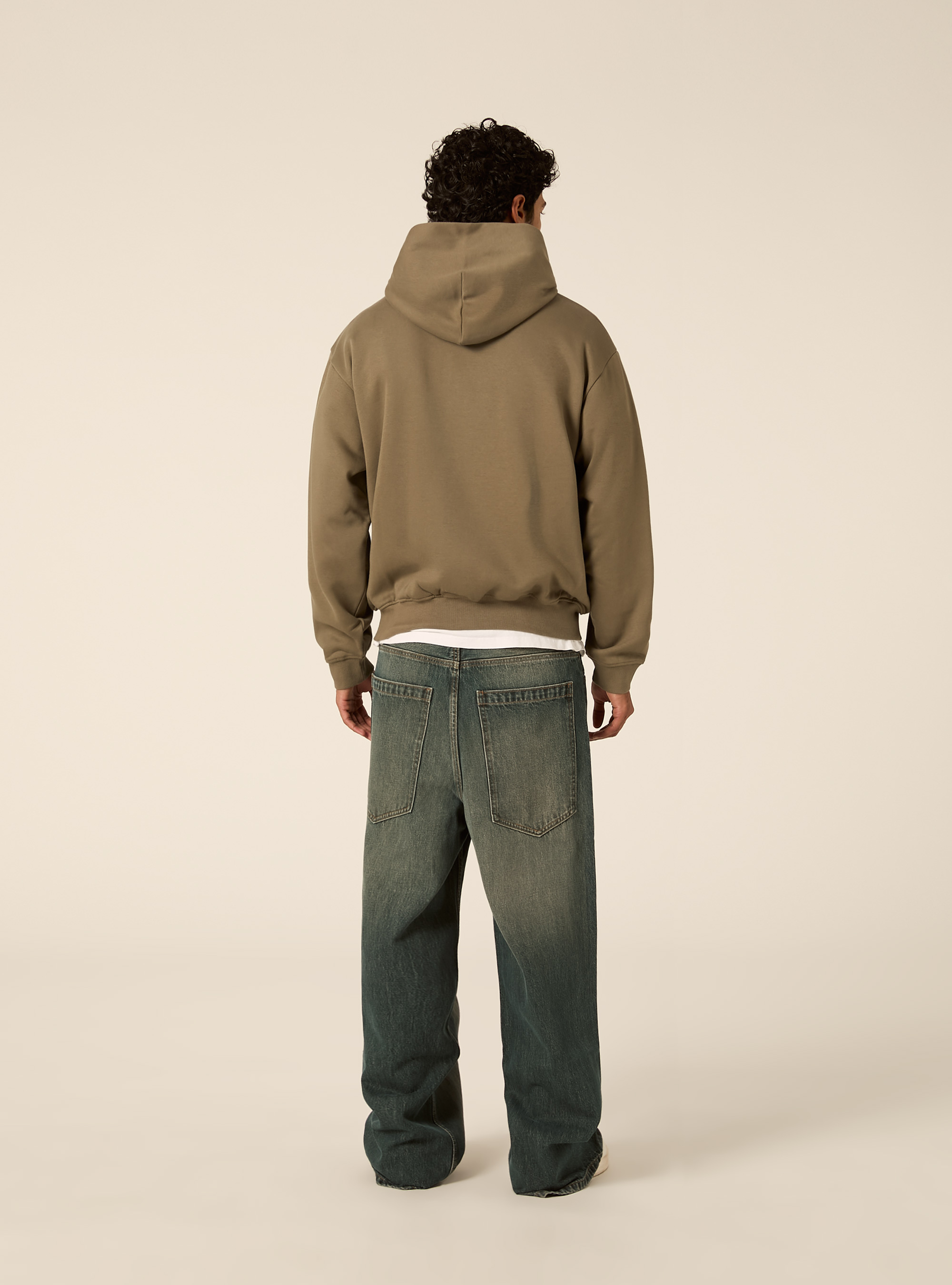 Felpa Boxy fit con zip e cappuccio, KAKY MEDIO
