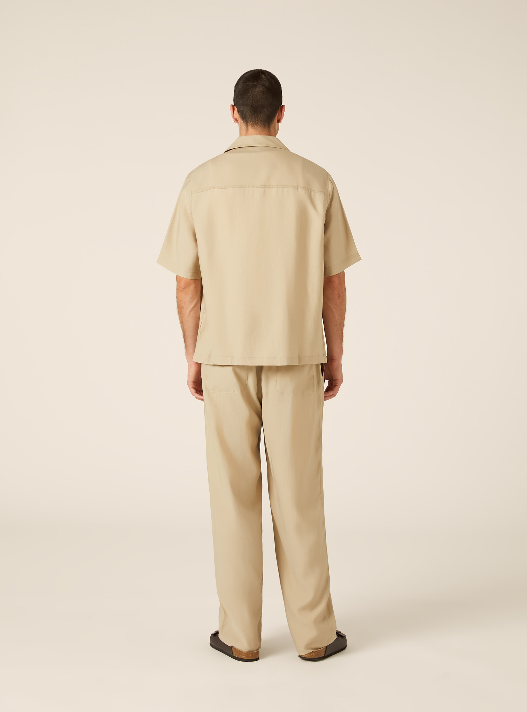 Chemise Fluide &agrave; Manches Courtes, BG2 BEIGE MEDIUM