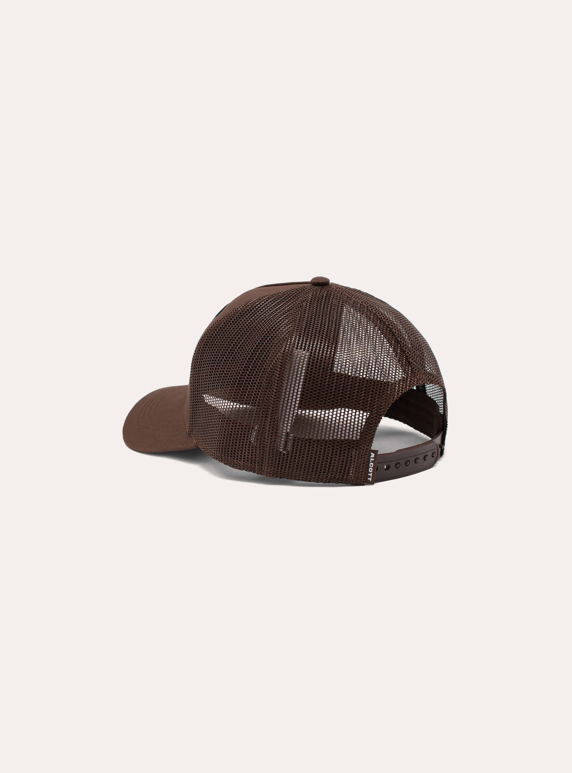 Trucker cap with patch, BR2 BROWN MEDIUM