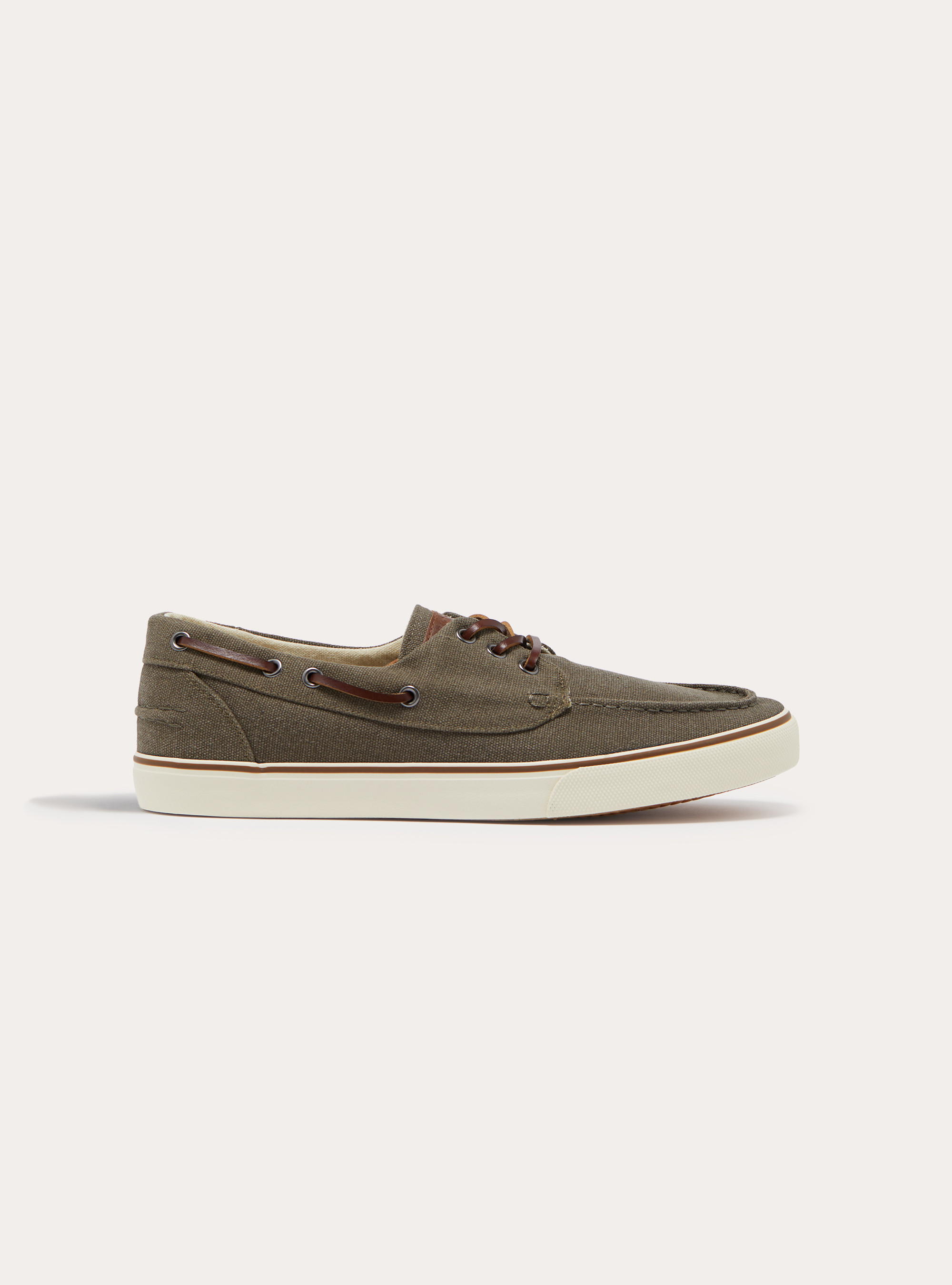 Casual Canvas Boat Shoes, KY2 KAKY MEDIUM