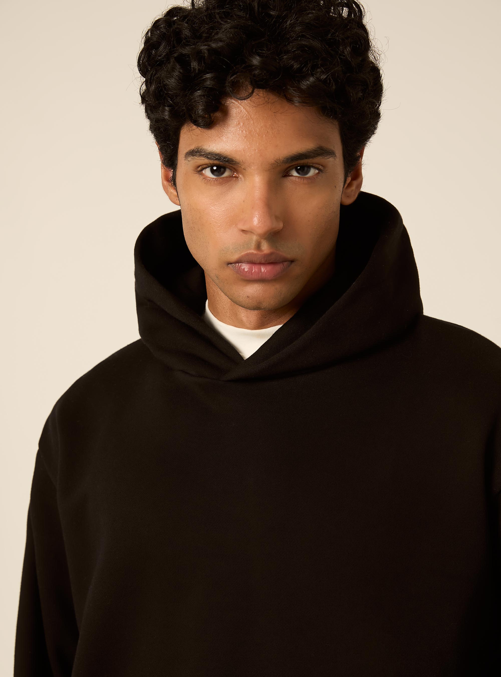 Boxy fit hoodie, BK1 BLACK