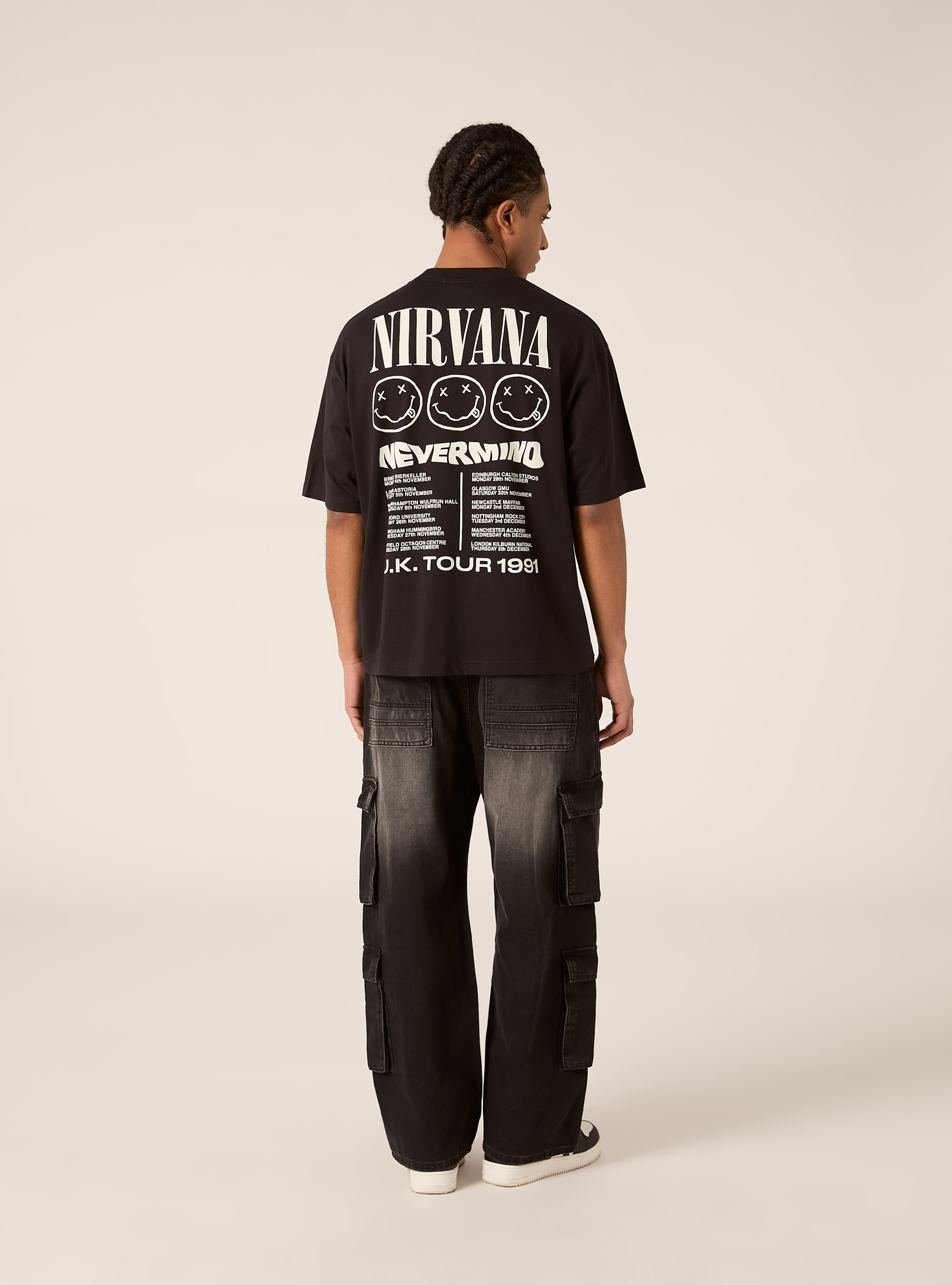 Camiseta boxy fit Nirvana / Alcott, BK1 BLACK