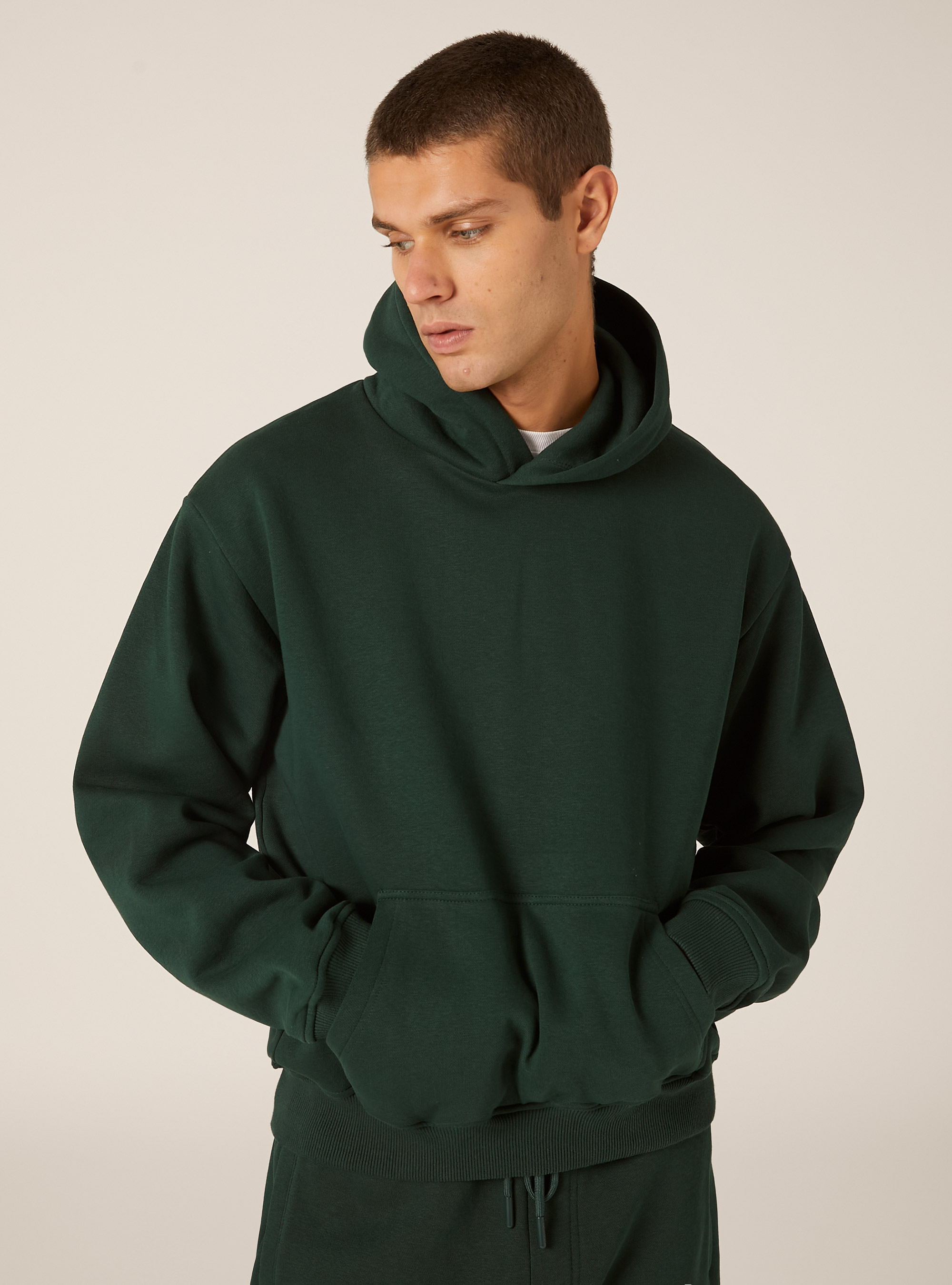 Sweat &agrave; capuche coupe boxy, GN1 GREEN DARK