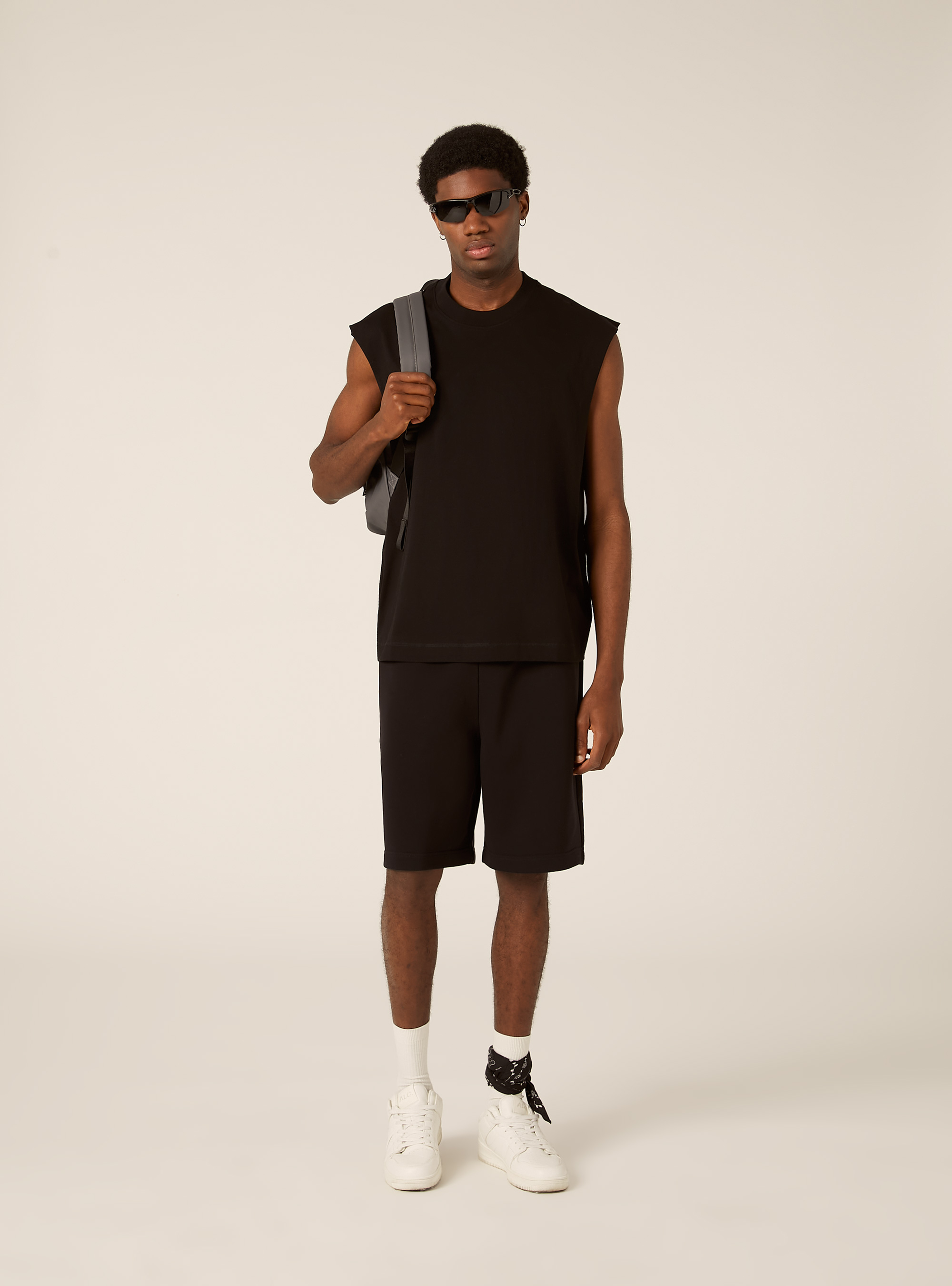 Boxy Fit Tanktop, BK1 BLACK