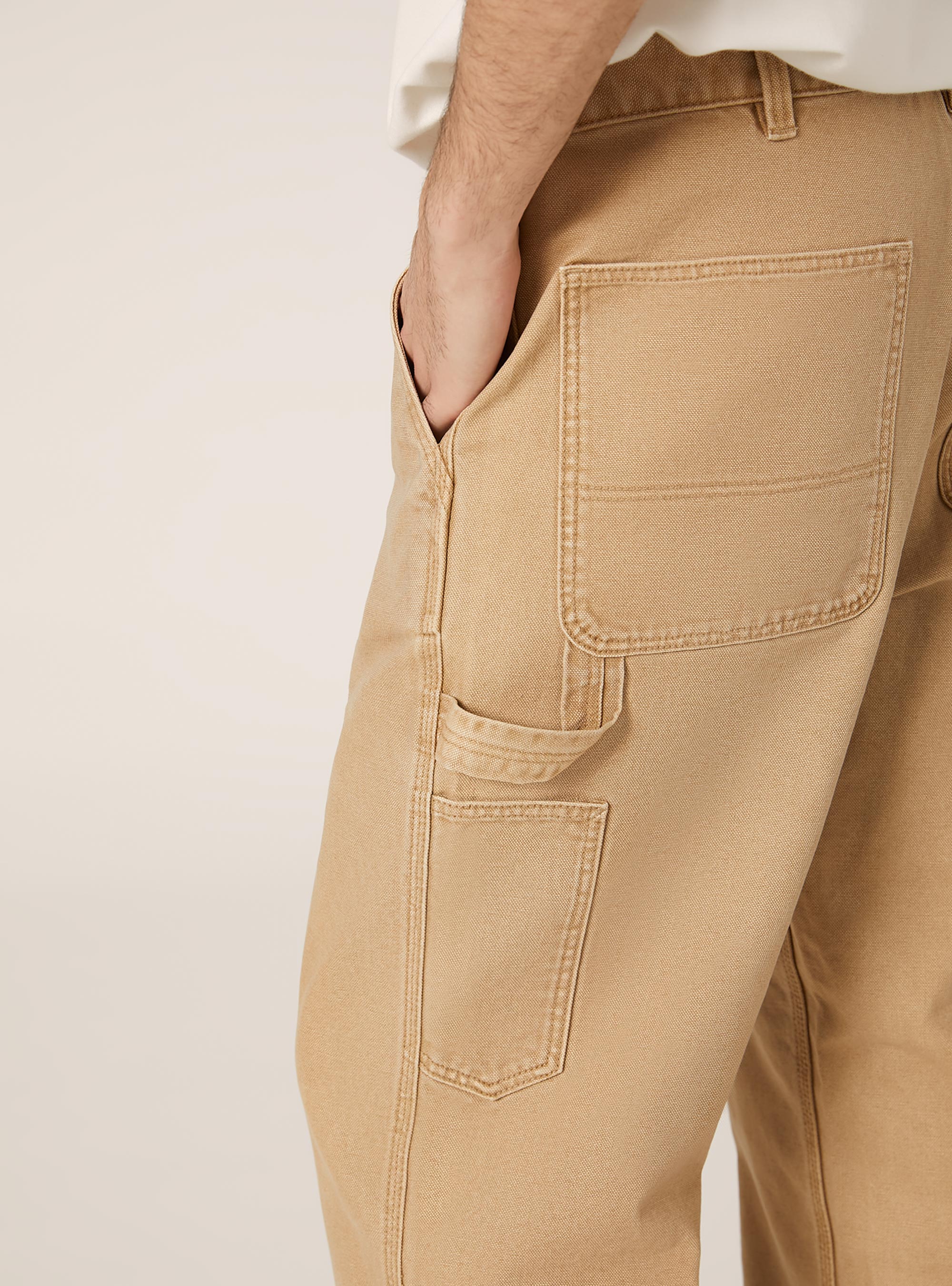 Pantalon en toile de charpentier, BG2 BEIGE MEDIUM