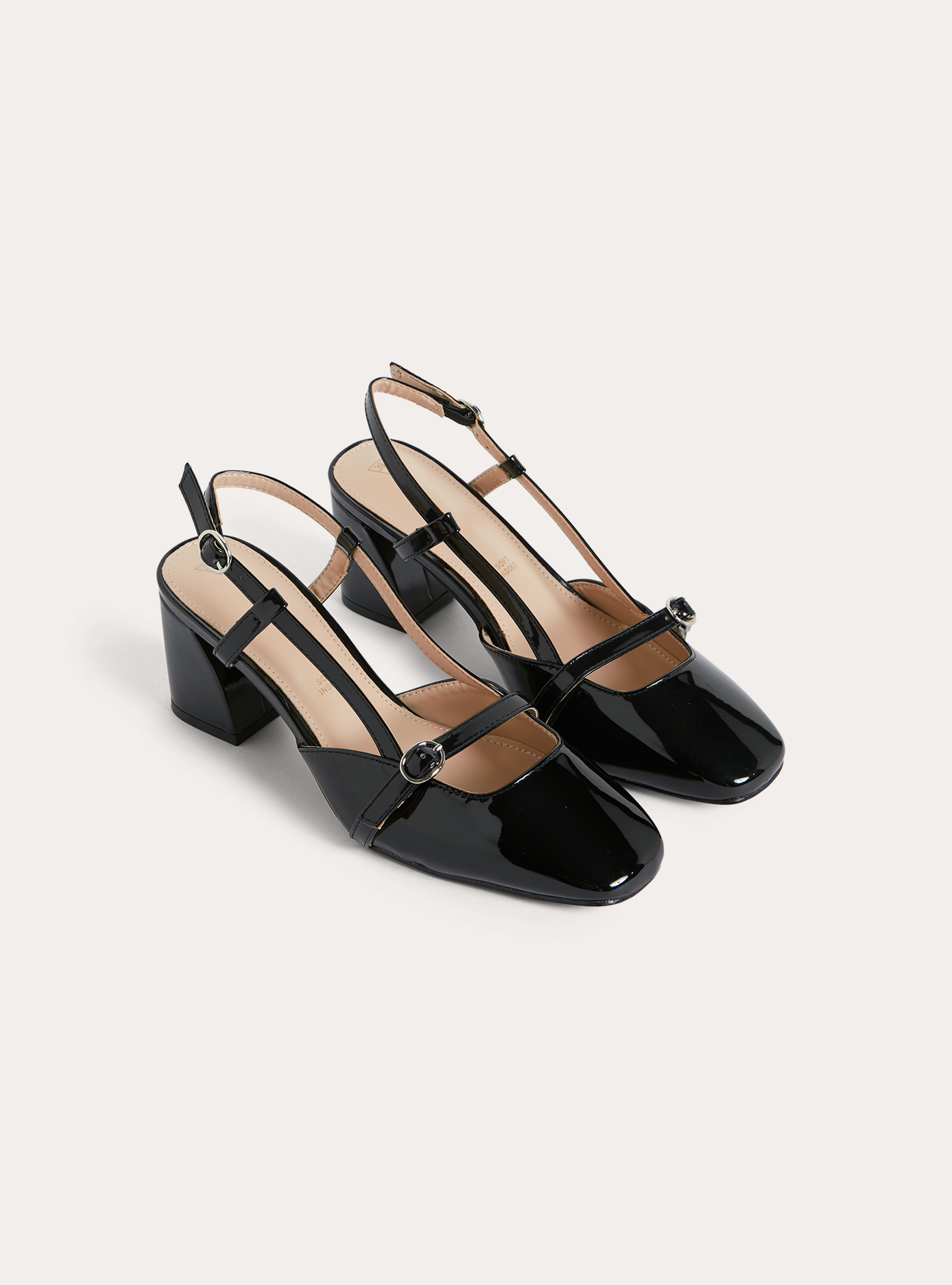 Square-toe pumps, BK1 BLACK
