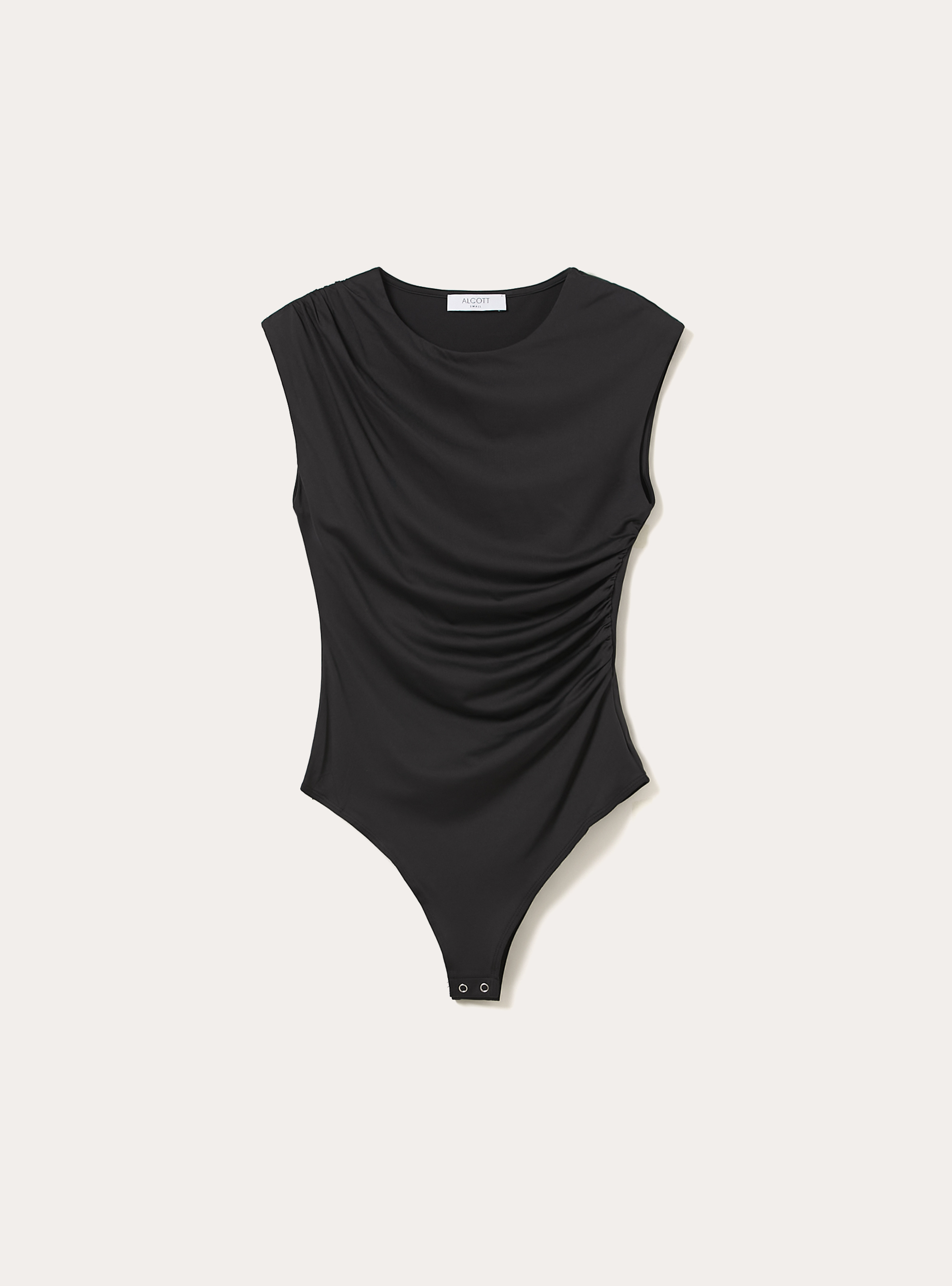 Body con efecto arrugado, BK1 BLACK