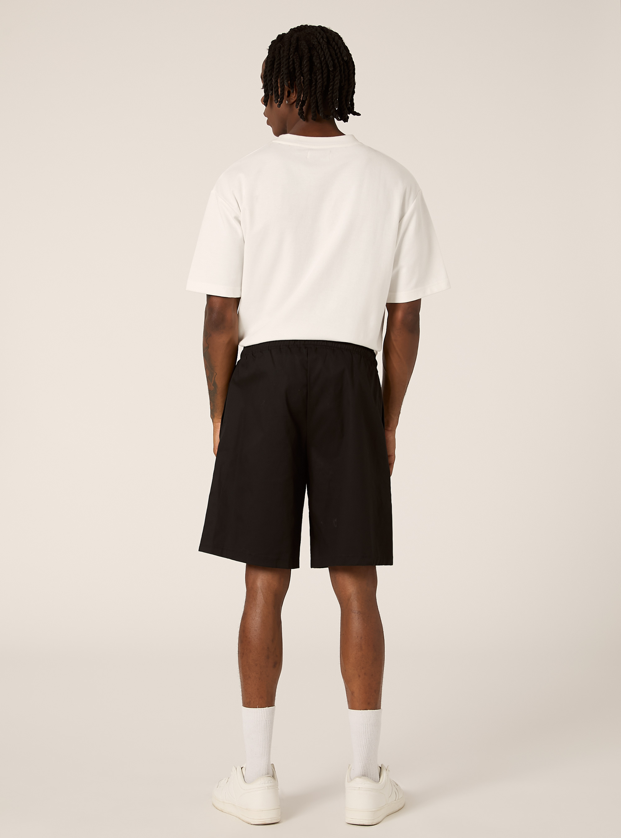 Bermuda cargo en coton, BK1 BLACK