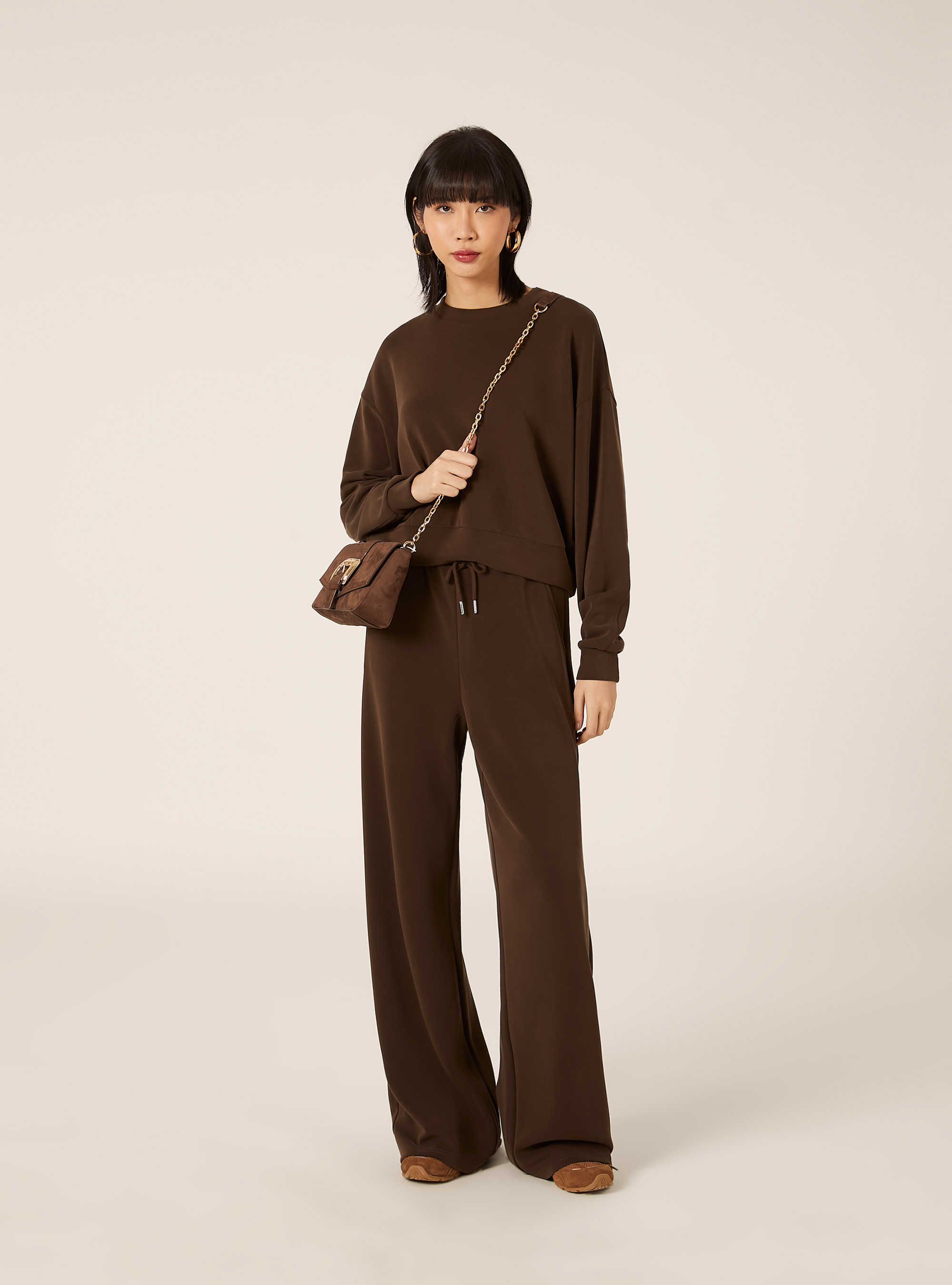 Soft-Touch-Sweatshirt, BR1 BROWN DARK