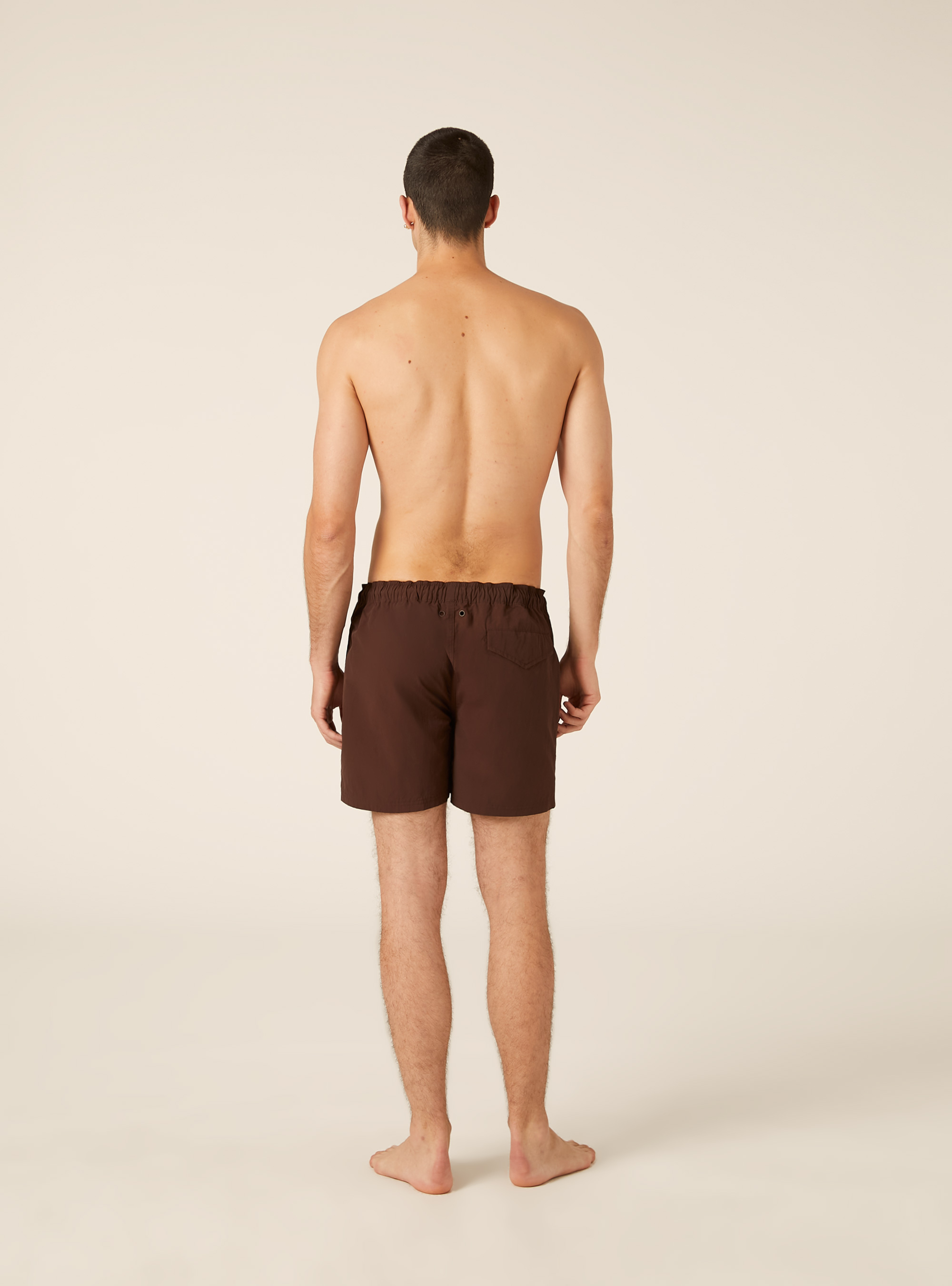 Drawstring Swim Shorts Bermuda, BR1 BROWN DARK