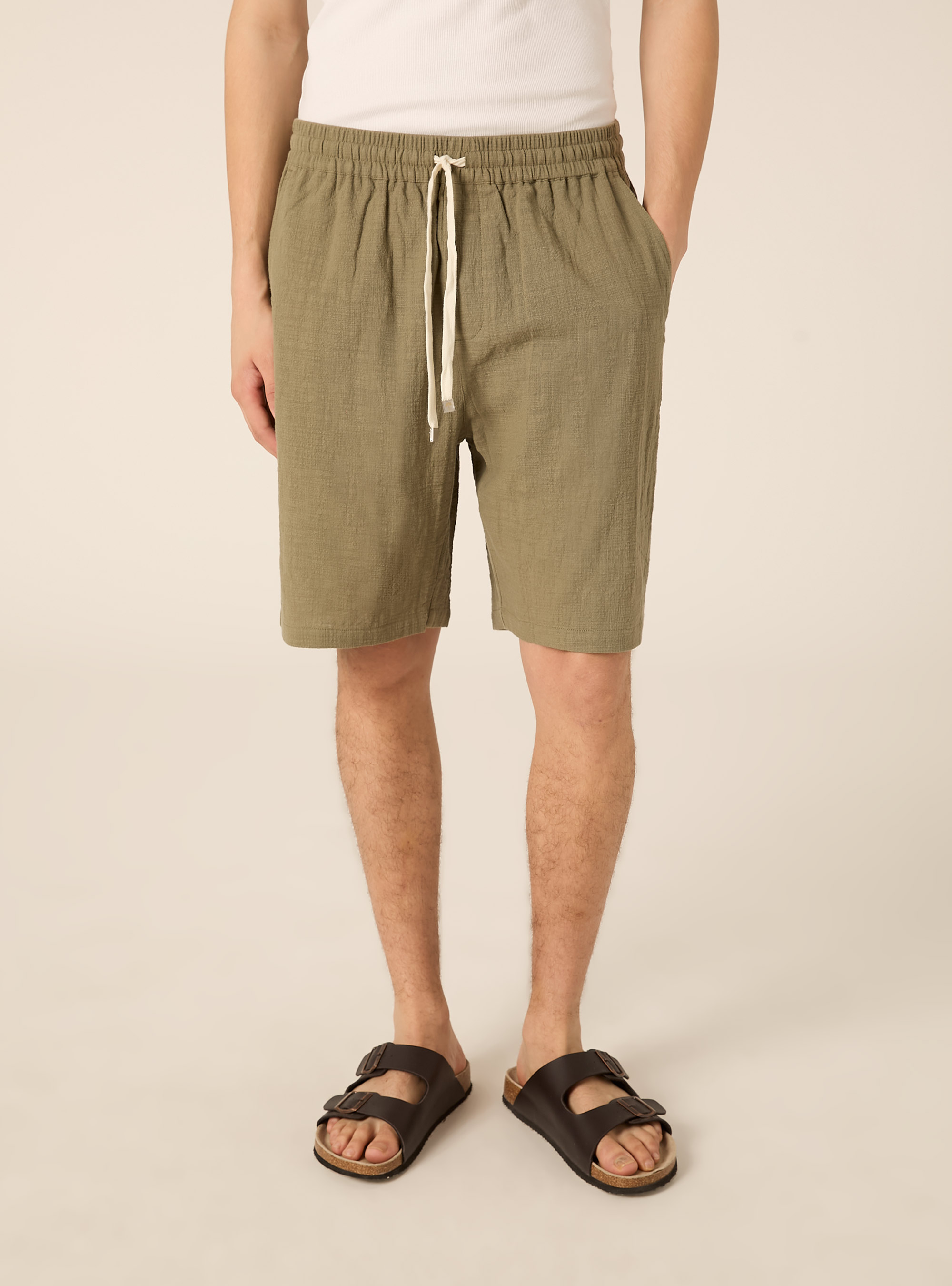 Bermuda en coton avec taille &eacute;lastique, KY2 KAKY MEDIUM