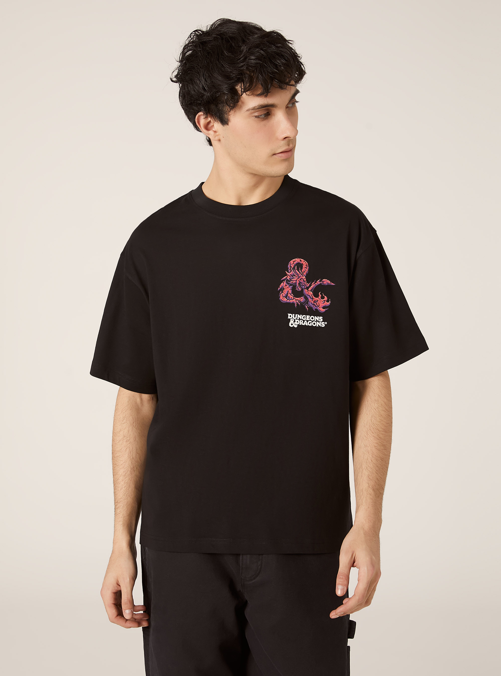 Dungeons & Dragons boxy fit t-shirt / Alcott, BK1 BLACK