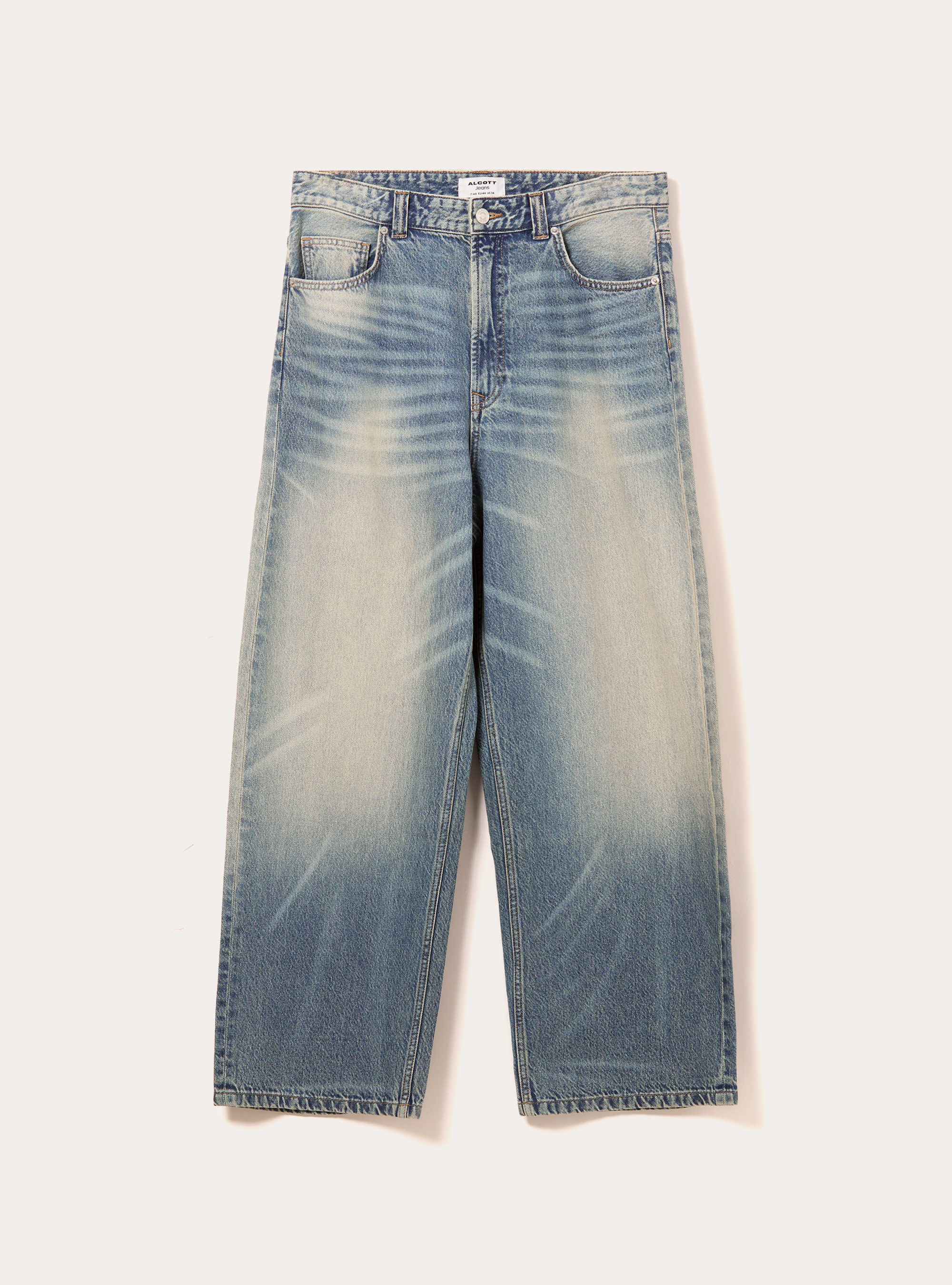 Jeans coupe super baggy, D004 MEDIUM LIGHT BLUE