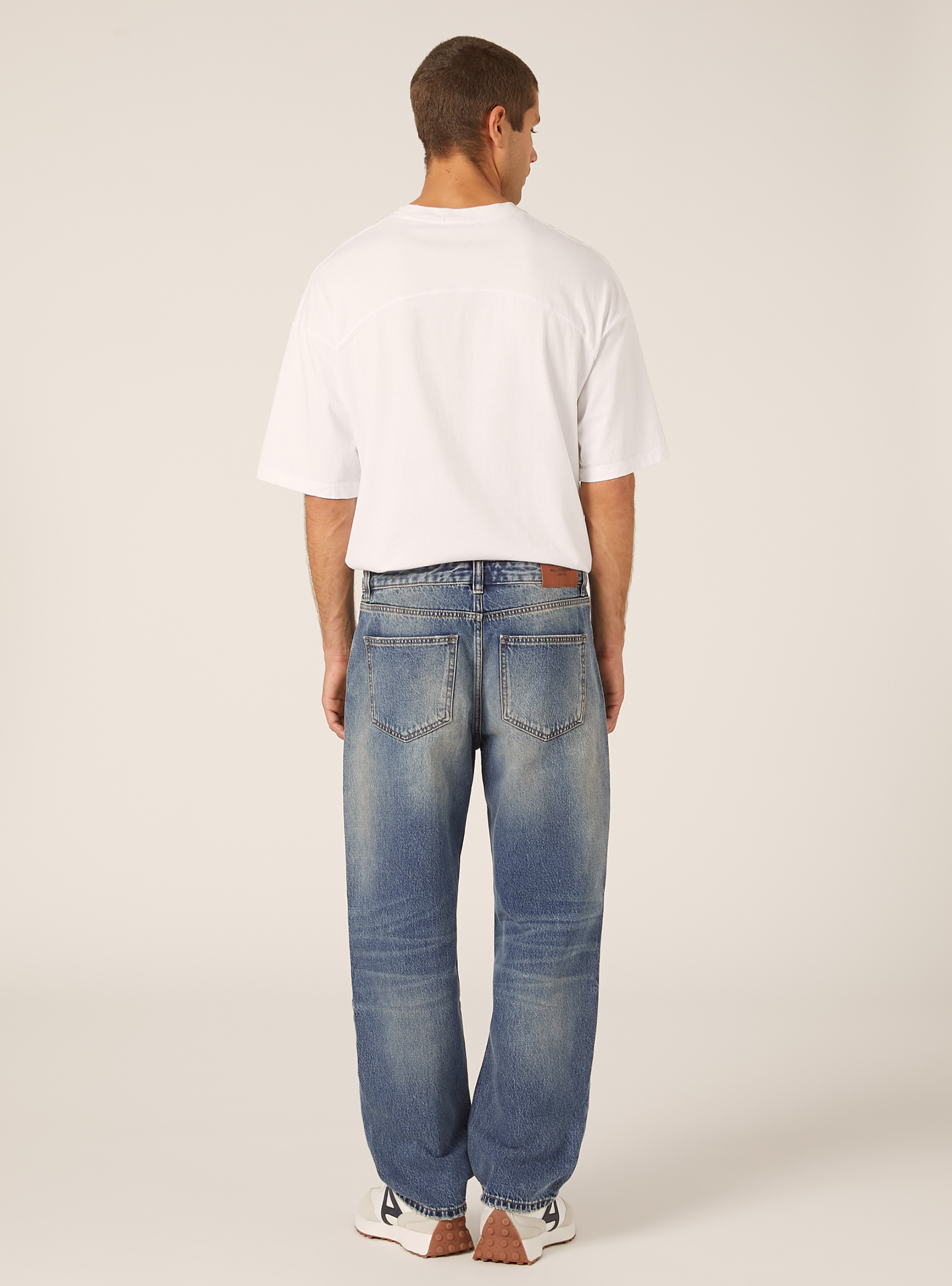 Jeans coupe fusel&eacute;e, D003 MEDIUM BLUE