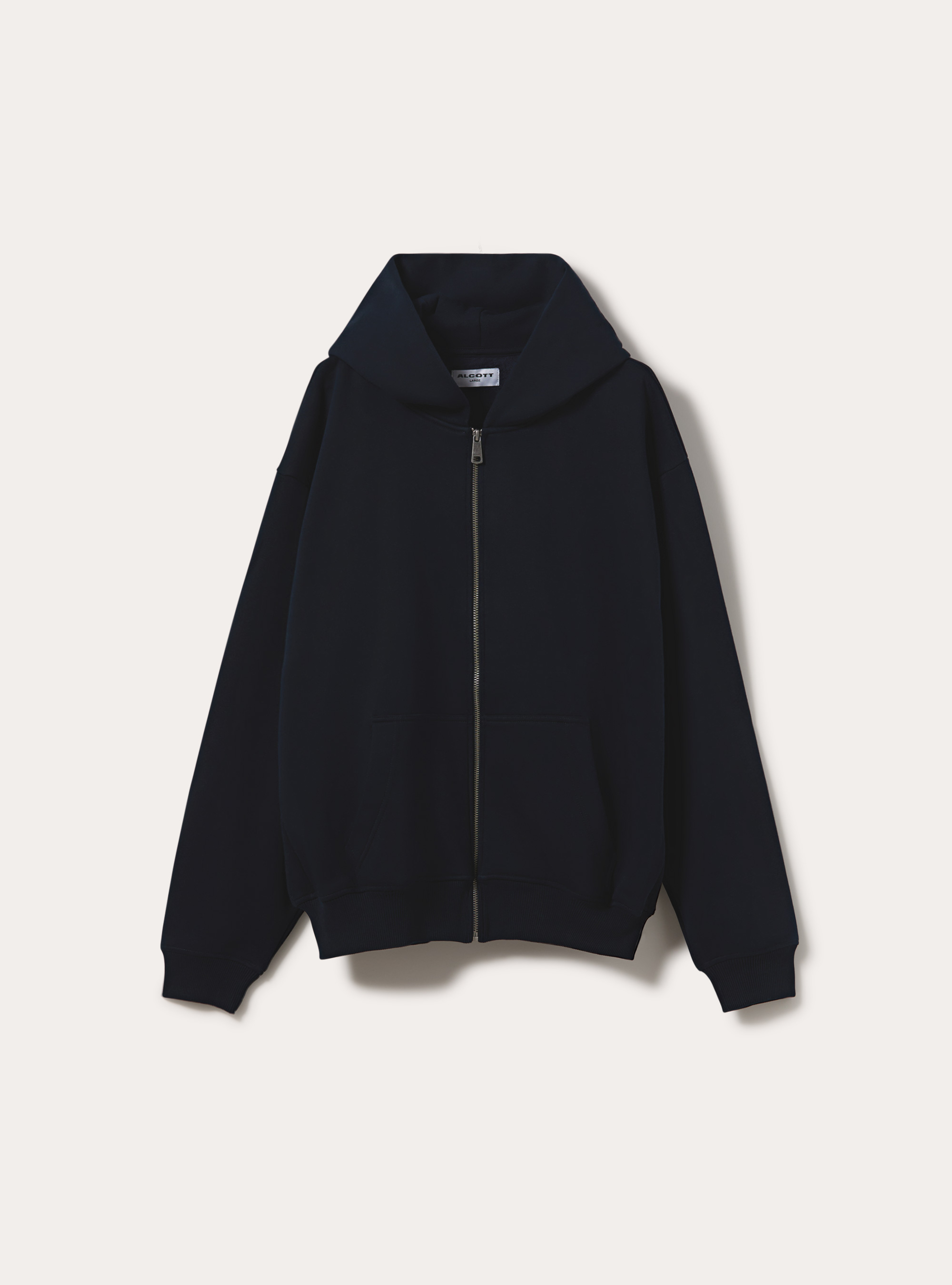 Boxy fit zip-through hoodie, NA1 NAVY DARK